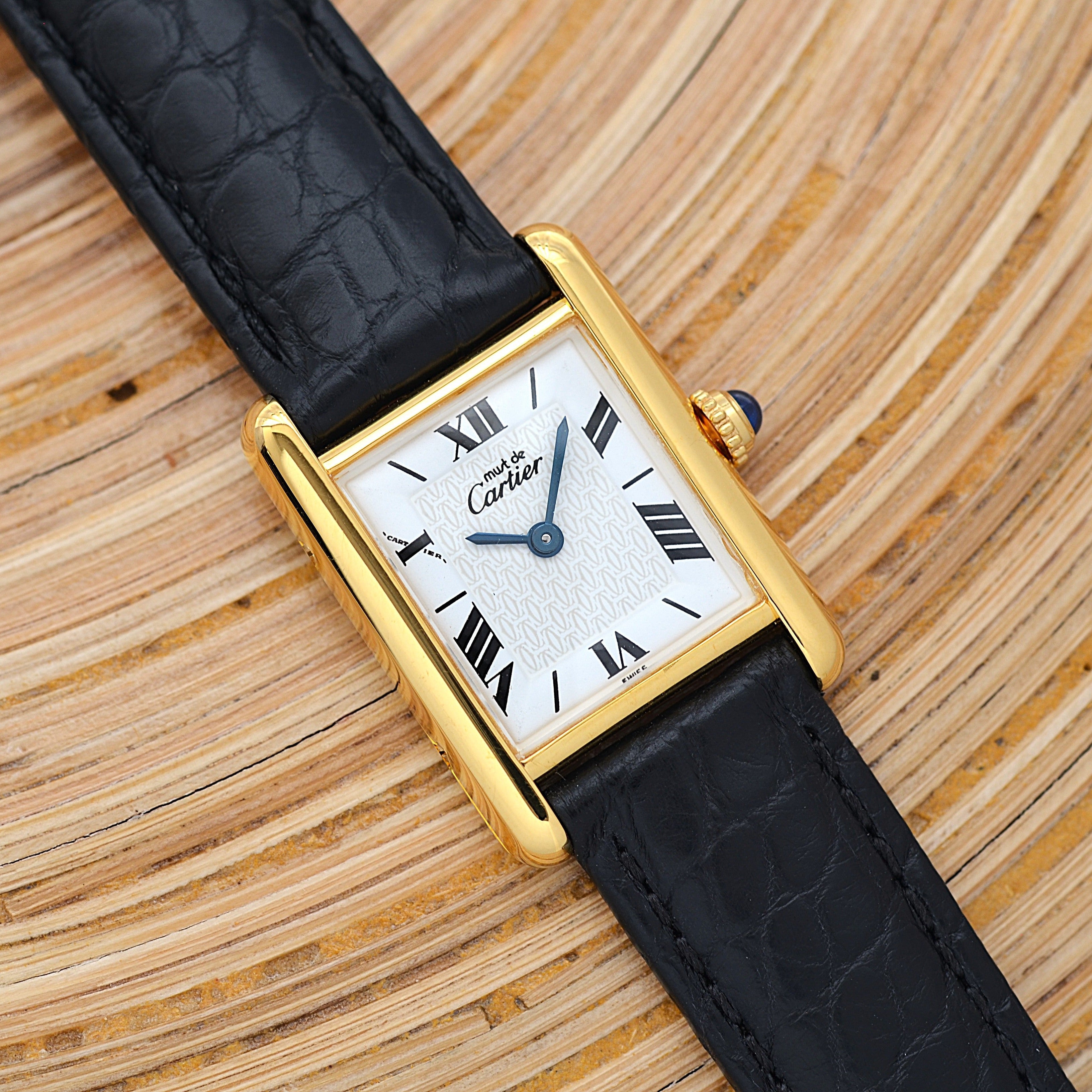 【Cartier】カルティエ マストタンクSM 飛びローマ 付属品完備