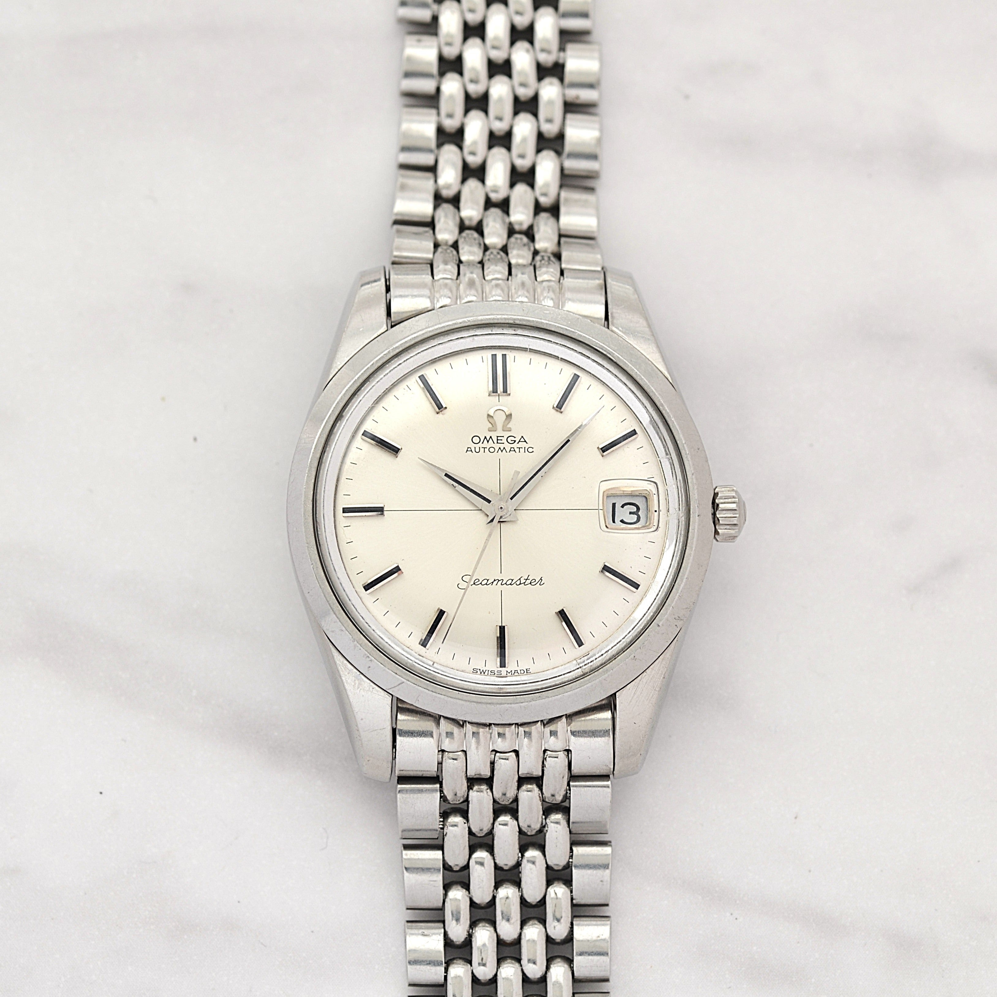 [OMEGA] Omega Seamaster Date Stainless Steel Crossline Cal. 565