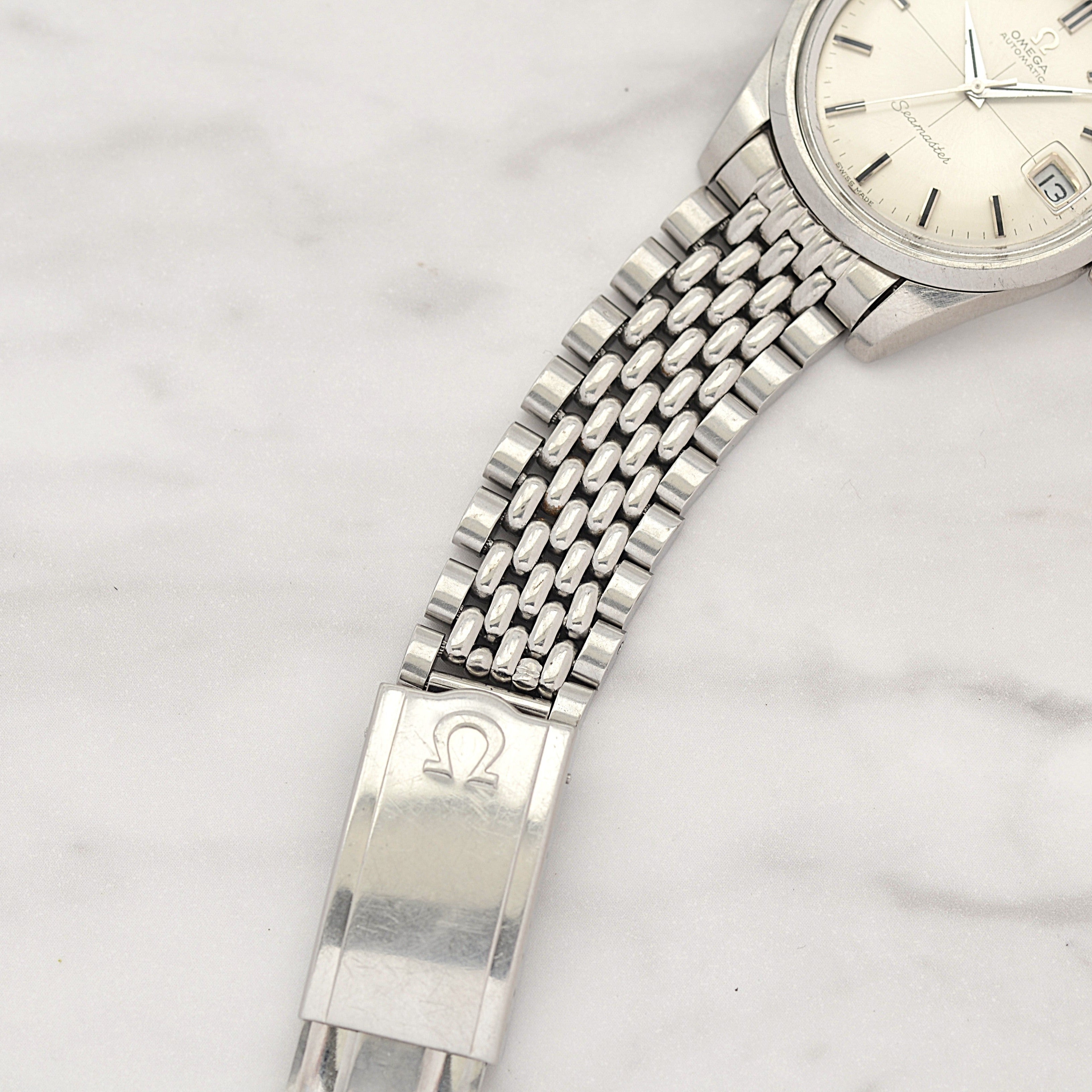 [OMEGA] Omega Seamaster Date Stainless Steel Crossline Cal. 565