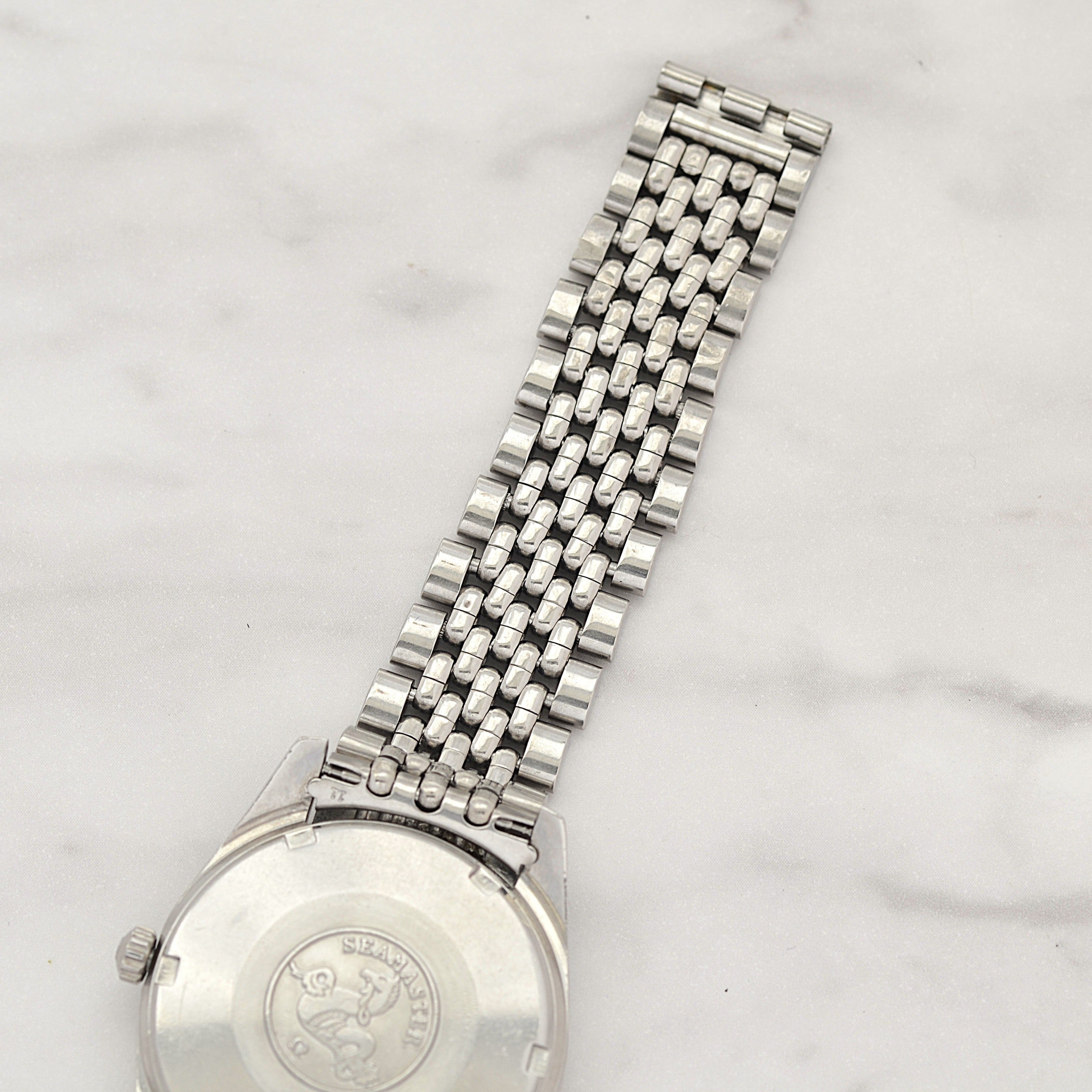 [OMEGA] Omega Seamaster Date Stainless Steel Crossline Cal. 565