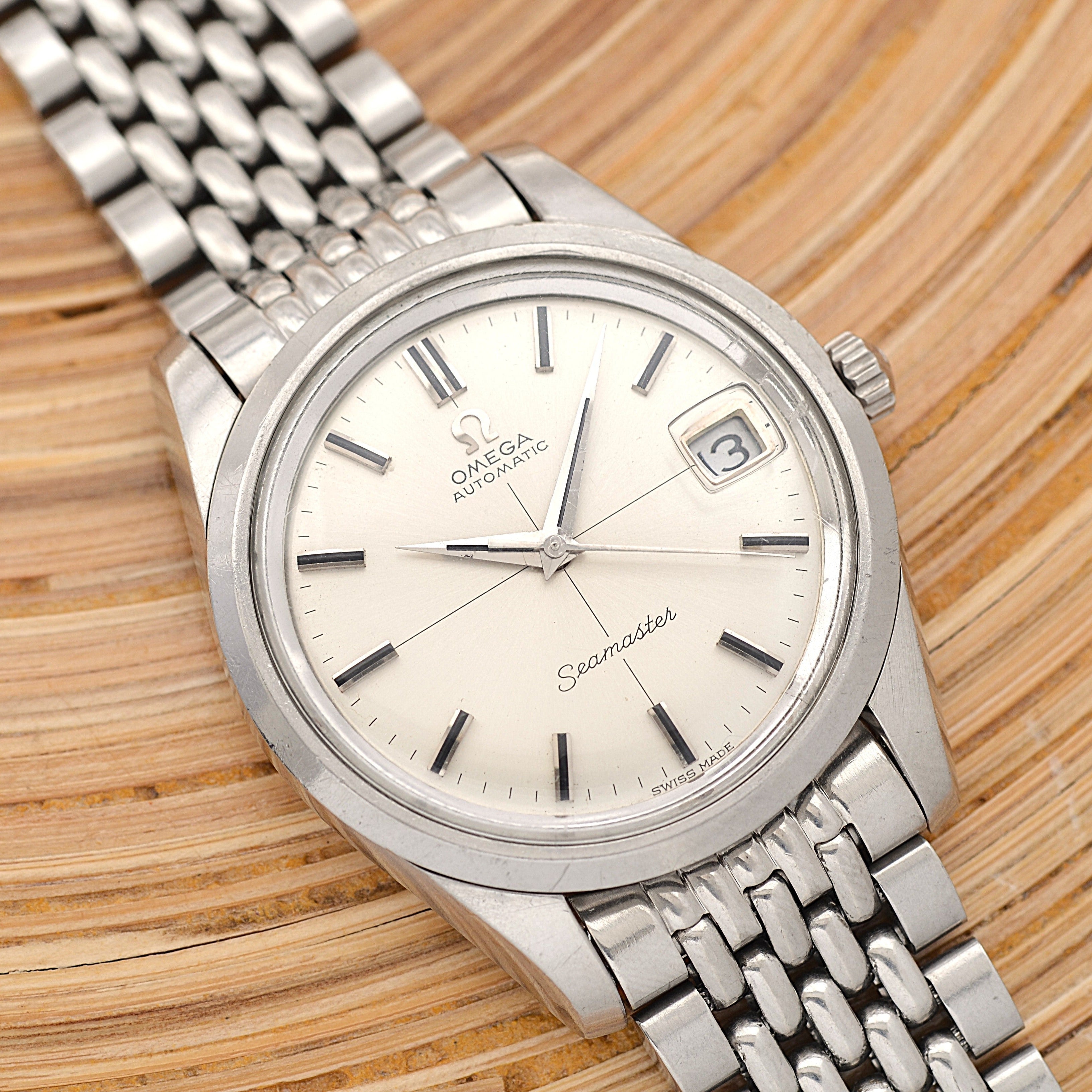 [OMEGA] Omega Seamaster Date Stainless Steel Crossline Cal. 565