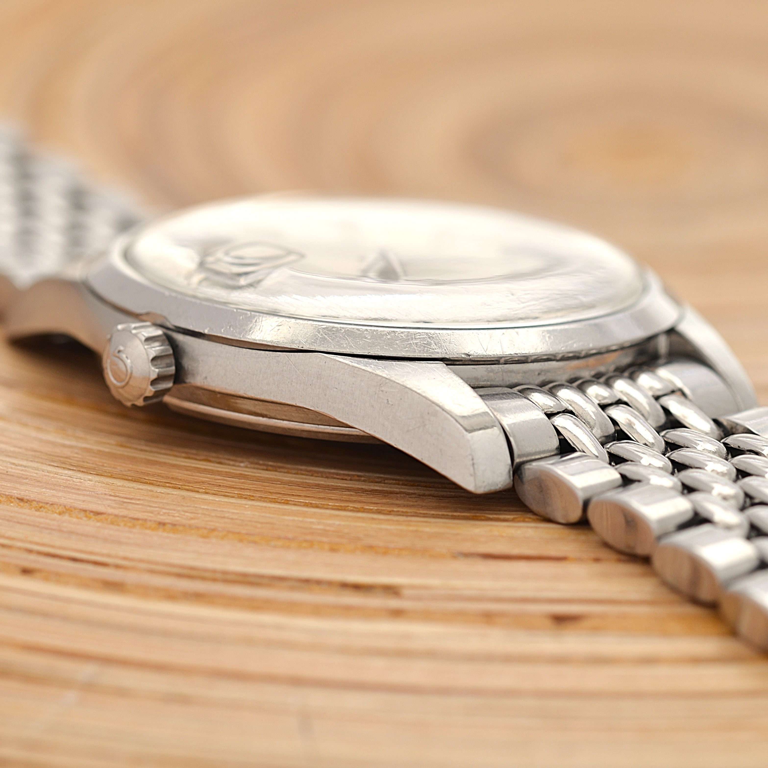 [OMEGA] Omega Seamaster Date Stainless Steel Crossline Cal. 565