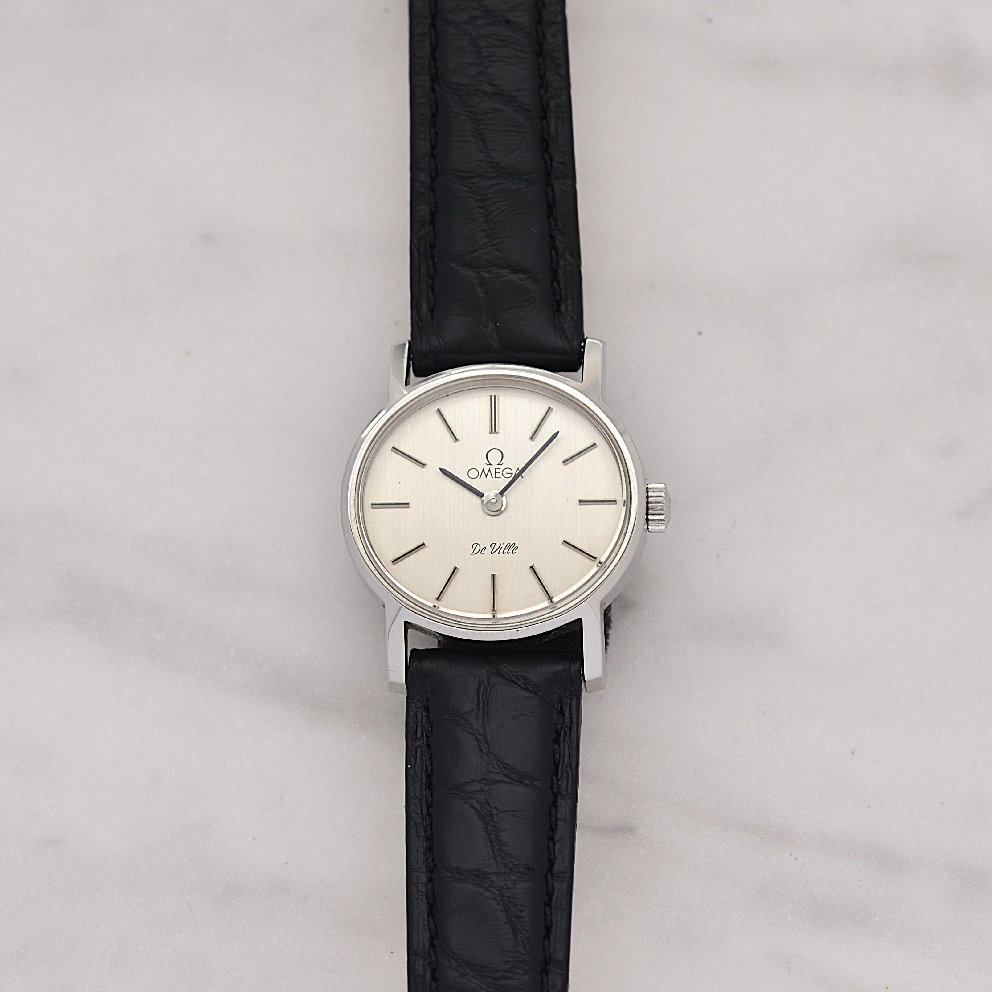 [Omega] 歐米茄碟飛系列不鏽鋼橢圓形銀色腕錶，全新庫存，所有配件齊全