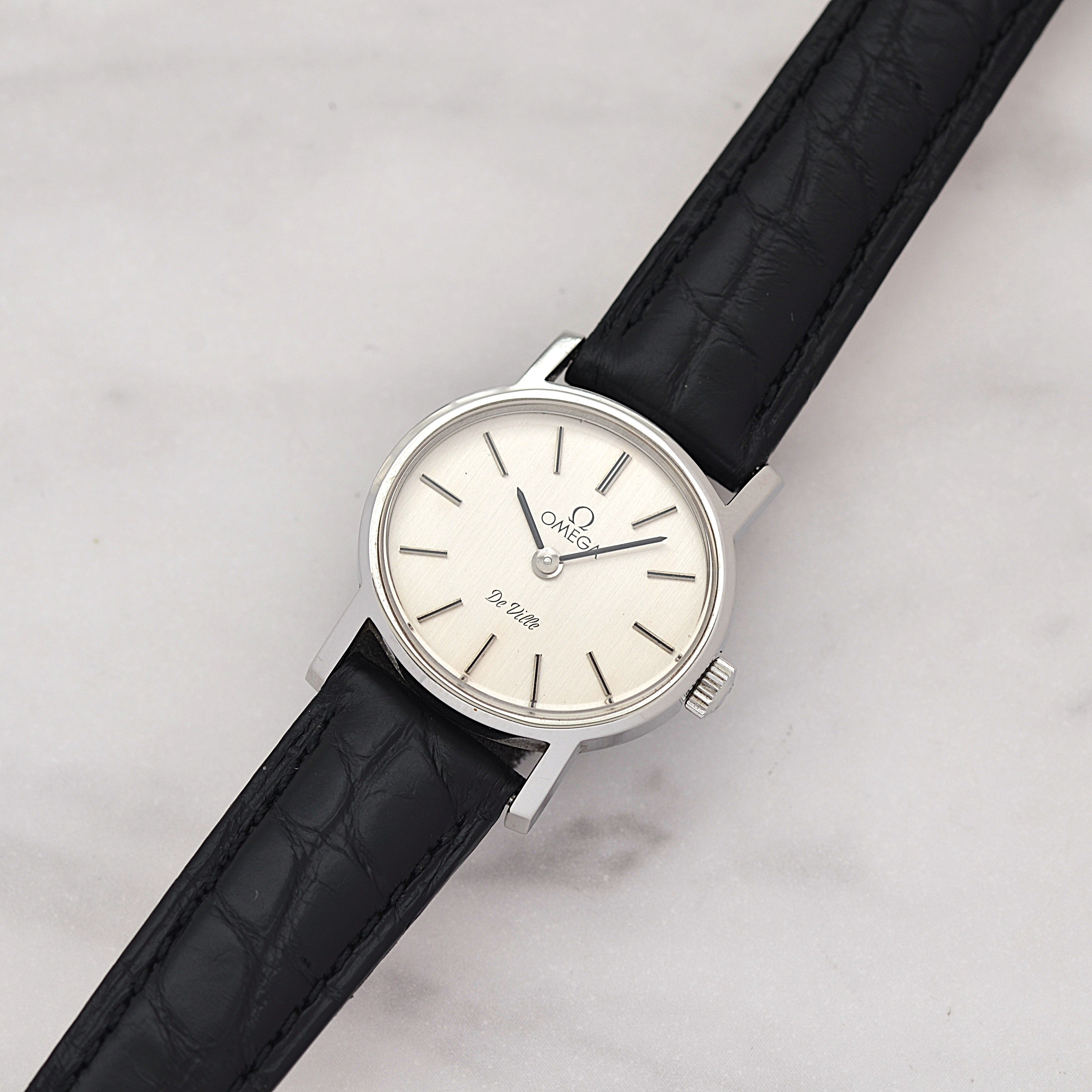 [Omega] 歐米茄碟飛系列不鏽鋼橢圓形銀色腕錶，全新庫存，所有配件齊全