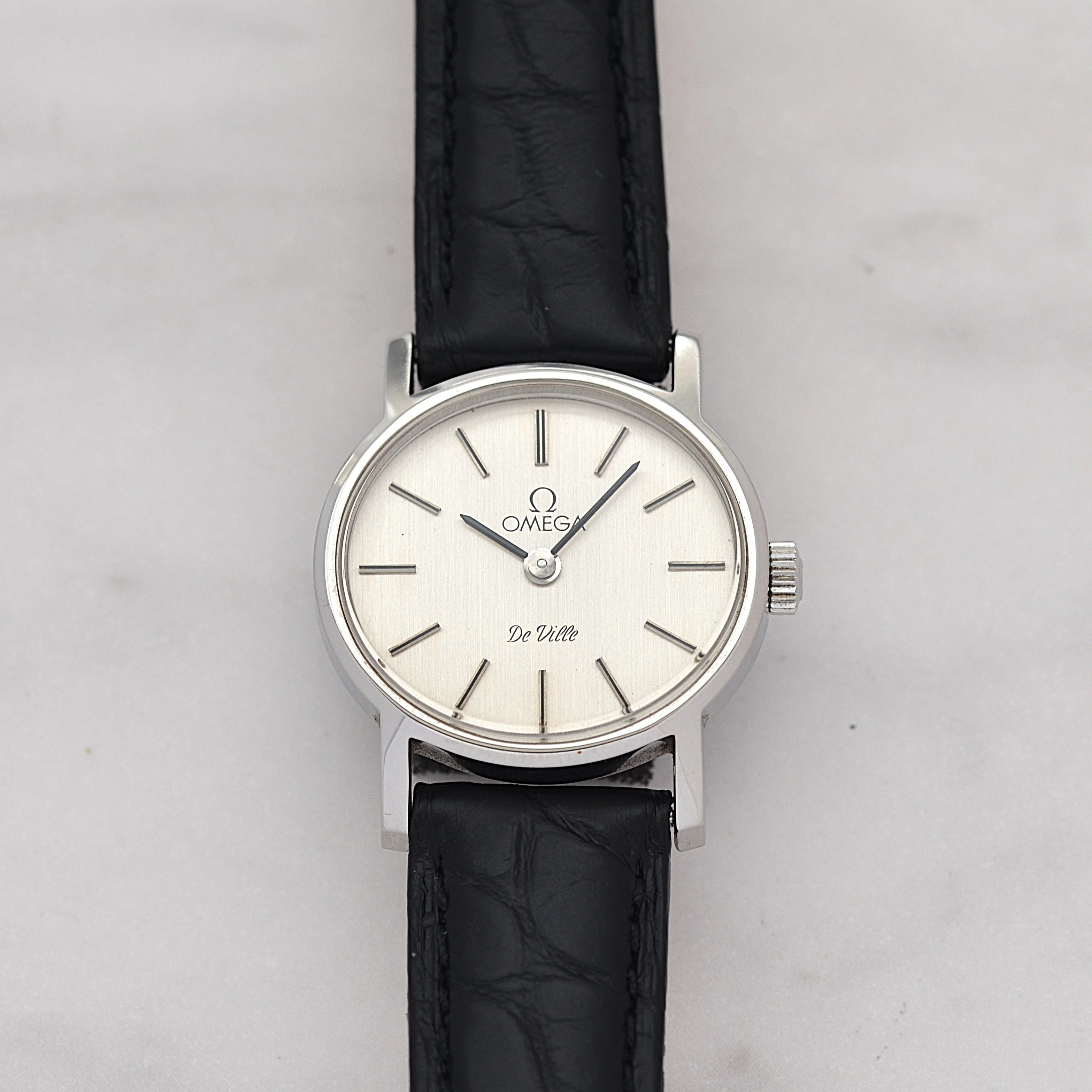 [Omega] 歐米茄碟飛系列不鏽鋼橢圓形銀色腕錶，全新庫存，所有配件齊全