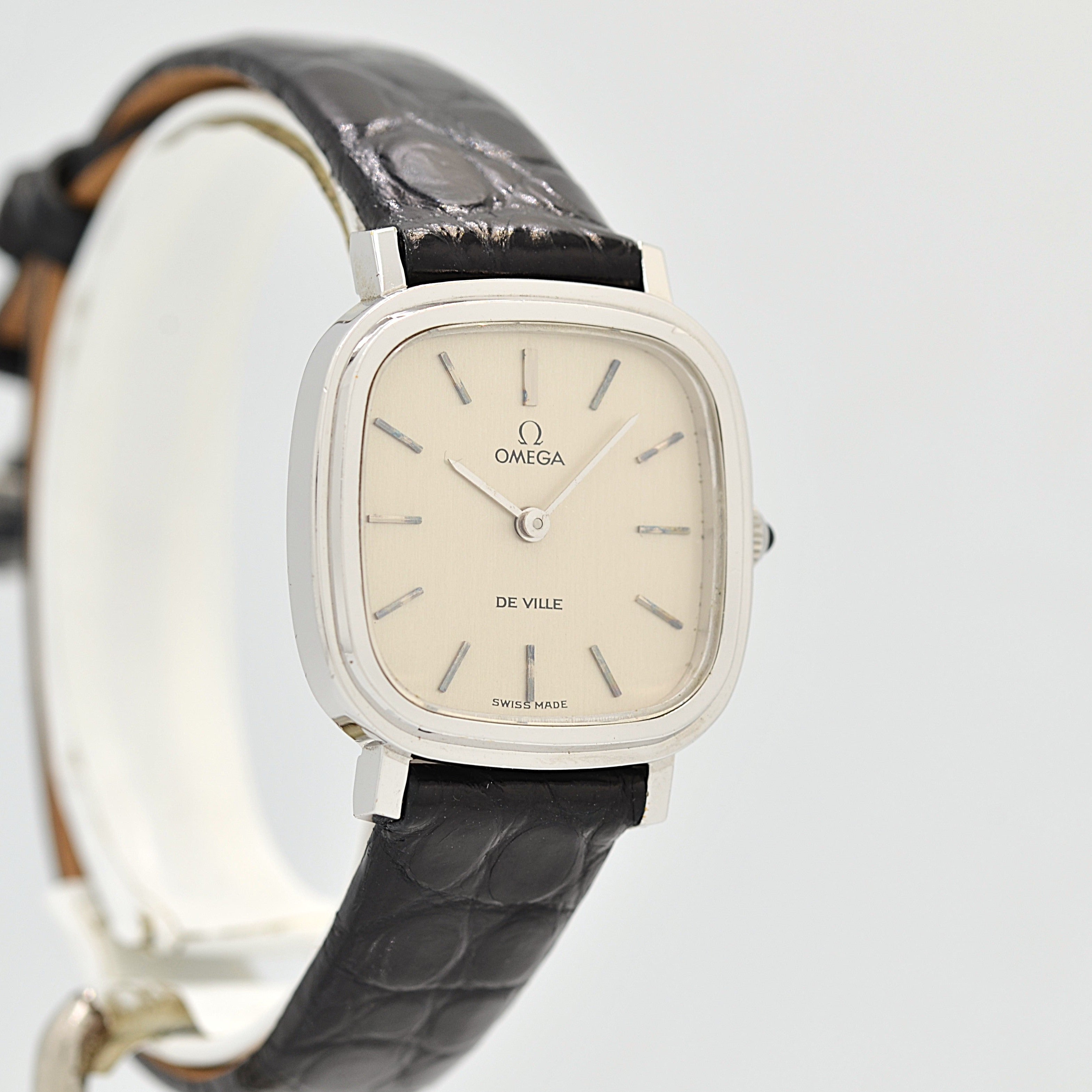 [OMEGA] Omega De Ville WGP Square Silver Deadstock with Genuine Buckle