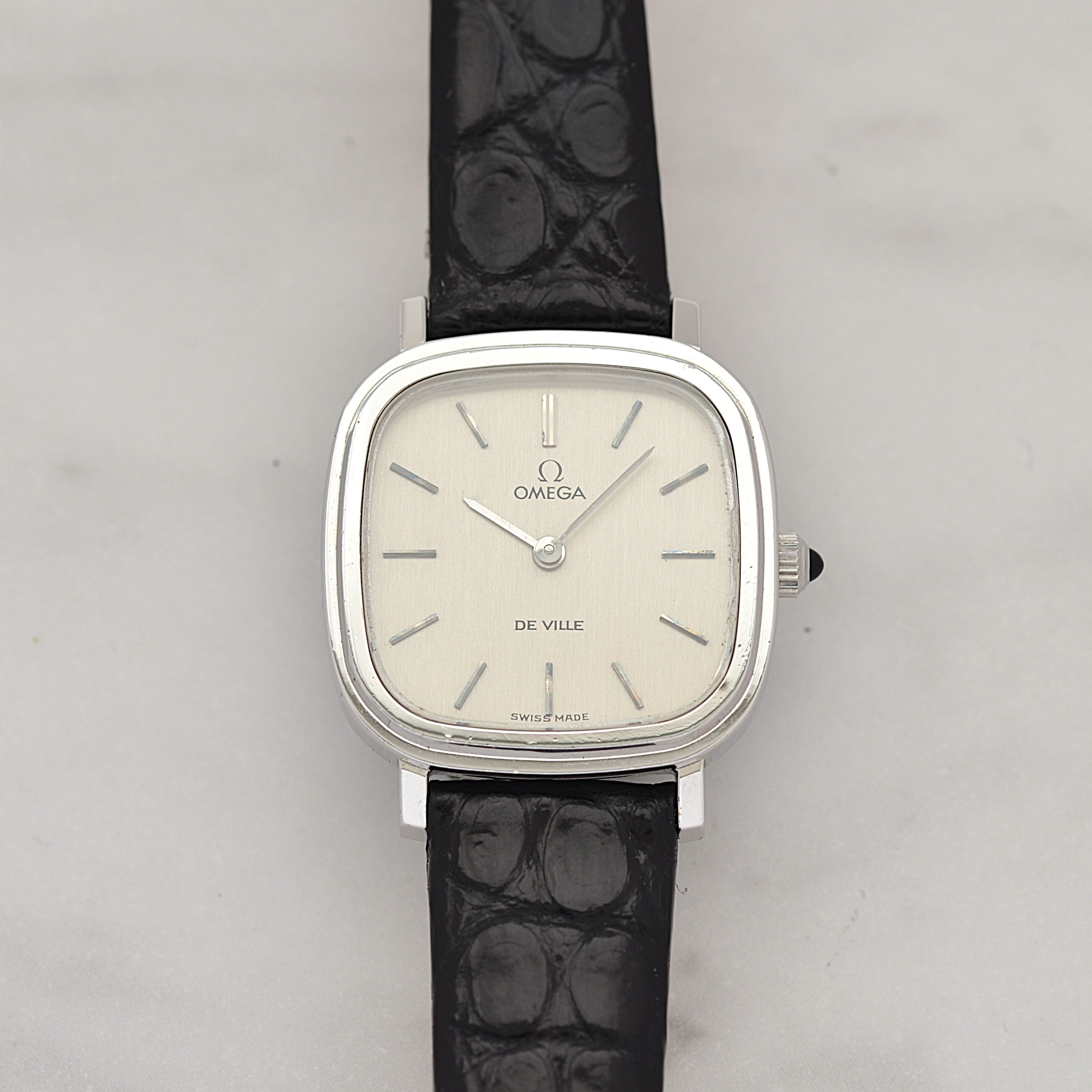 [OMEGA] Omega De Ville WGP Square Silver Deadstock with Genuine Buckle