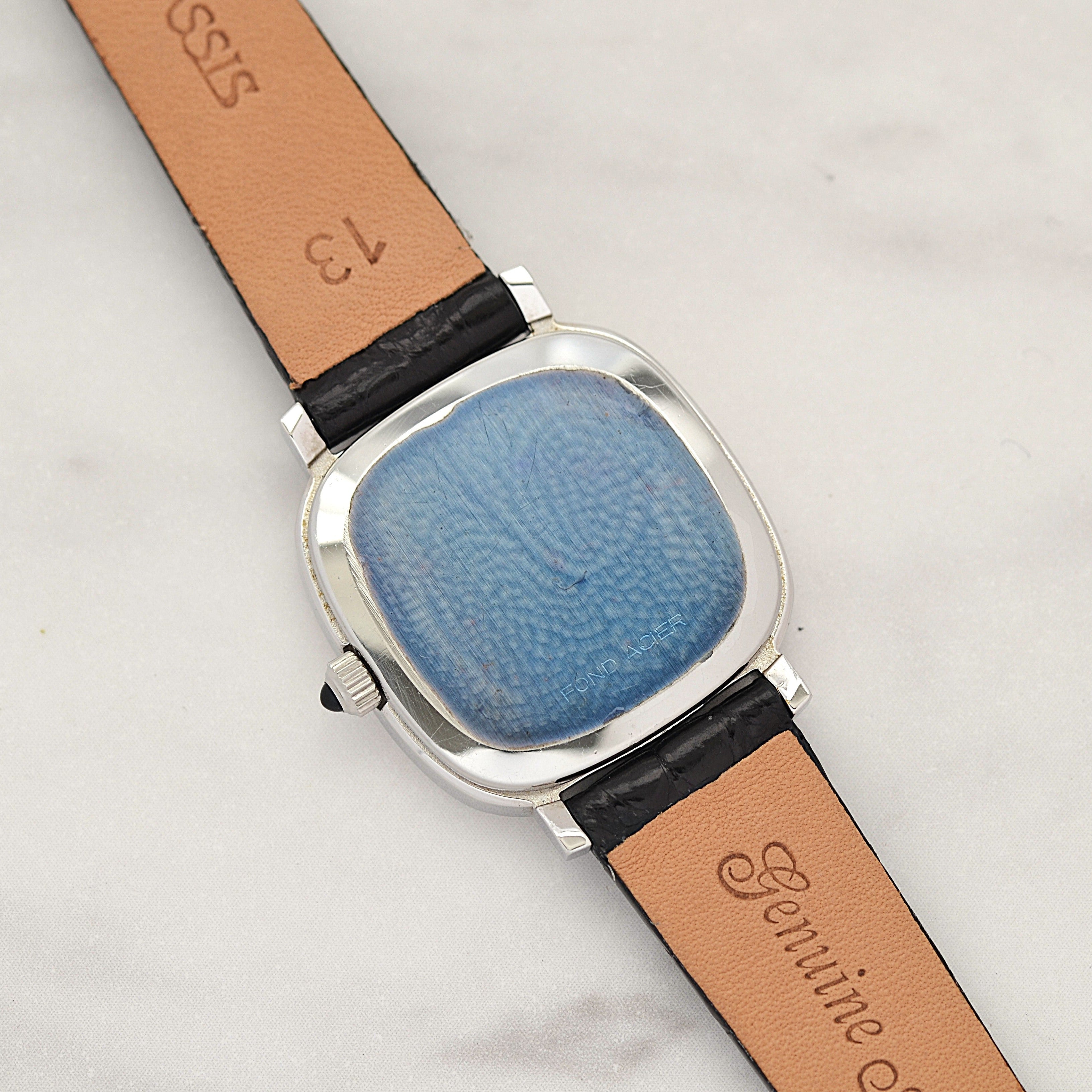 [OMEGA] Omega De Ville WGP Square Silver Deadstock with Genuine Buckle