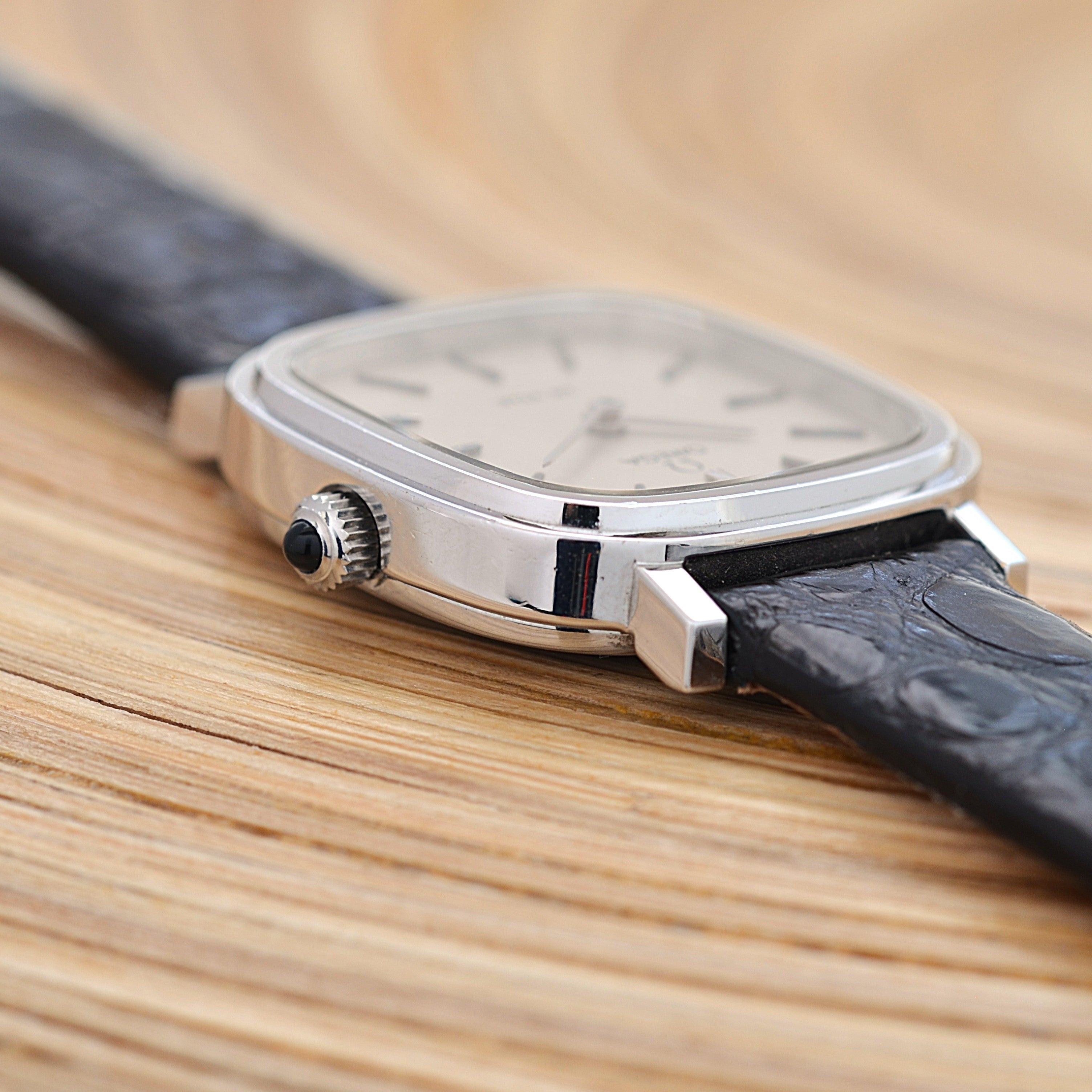 [OMEGA] Omega De Ville WGP Square Silver Deadstock with Genuine Buckle