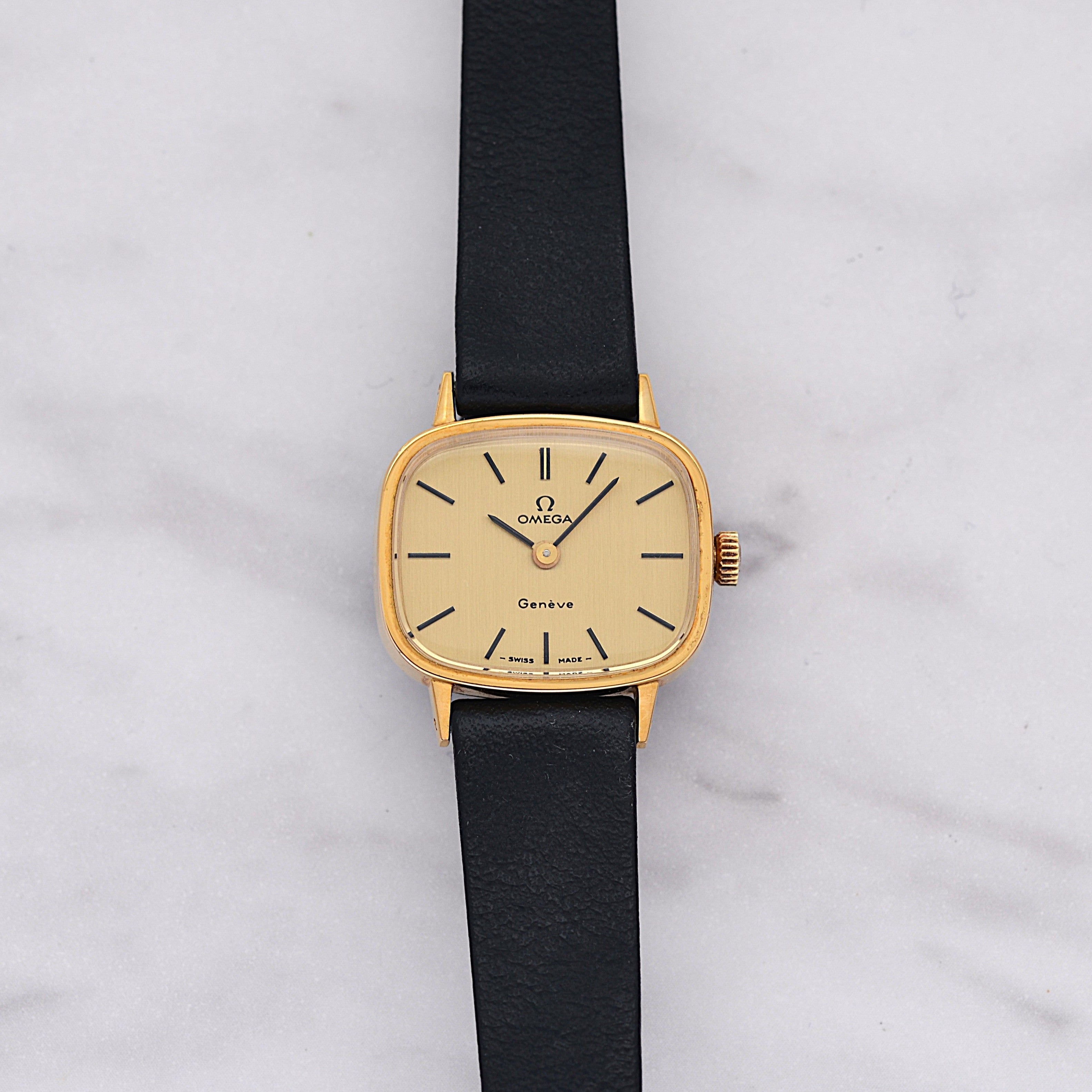 【OMEGA】オメガ デヴィル GP テレビスクリーンケース Gold デッドストック 純正尾錠付き