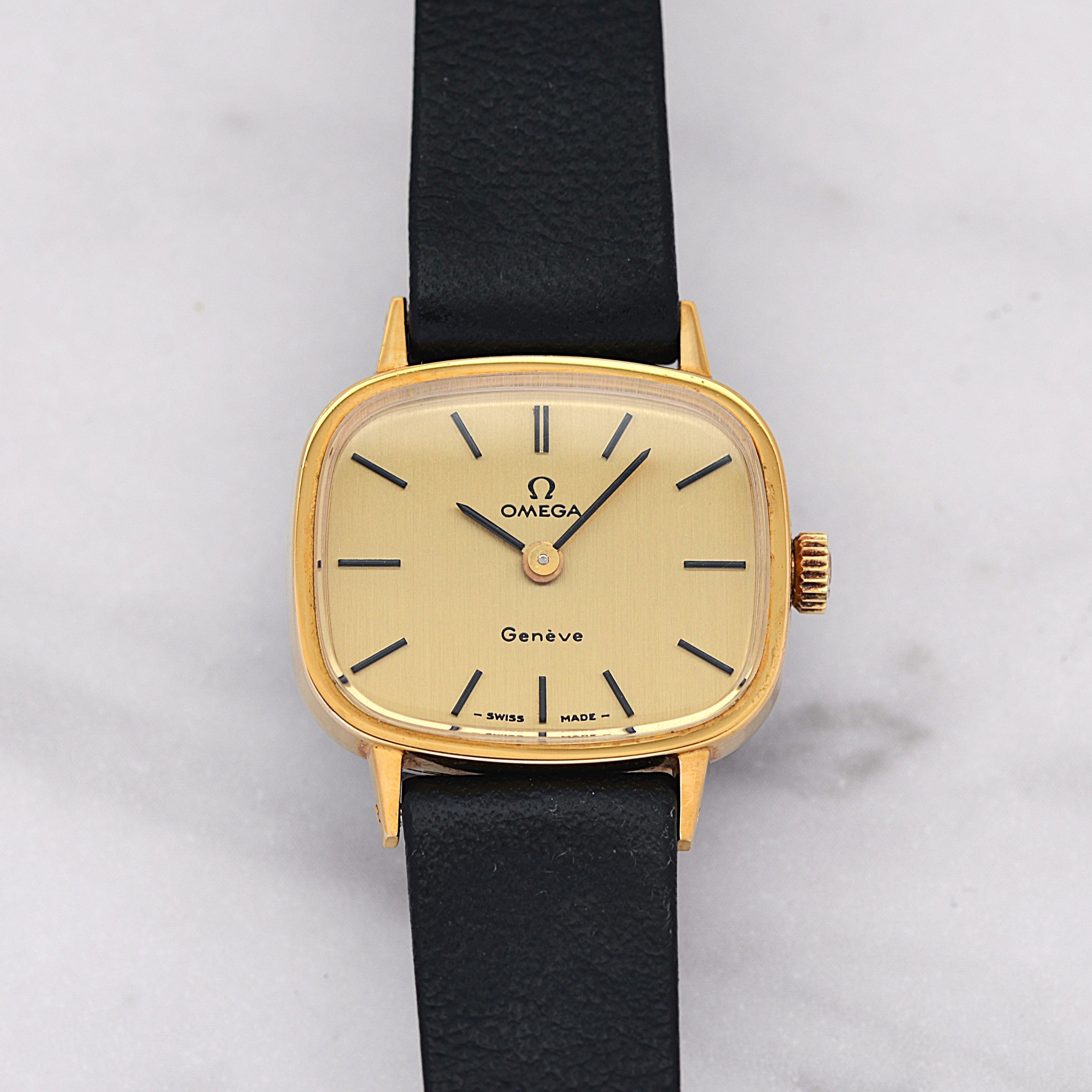 【OMEGA】オメガ デヴィル GP テレビスクリーンケース Gold デッドストック 純正尾錠付き