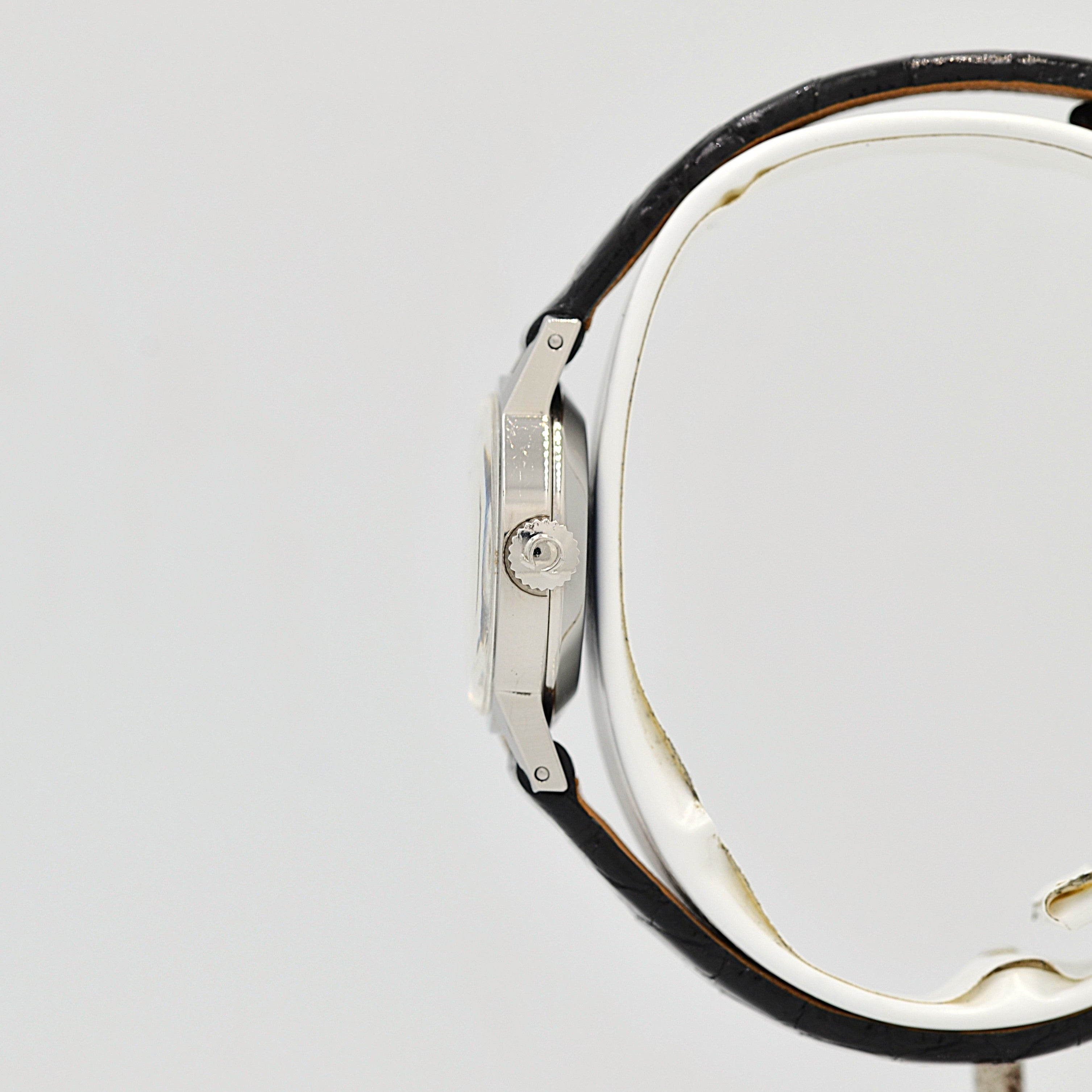 [OMEGA] Omega Geneva Stainless Steel Round White Arabic Deadstock with Genuine Buckle