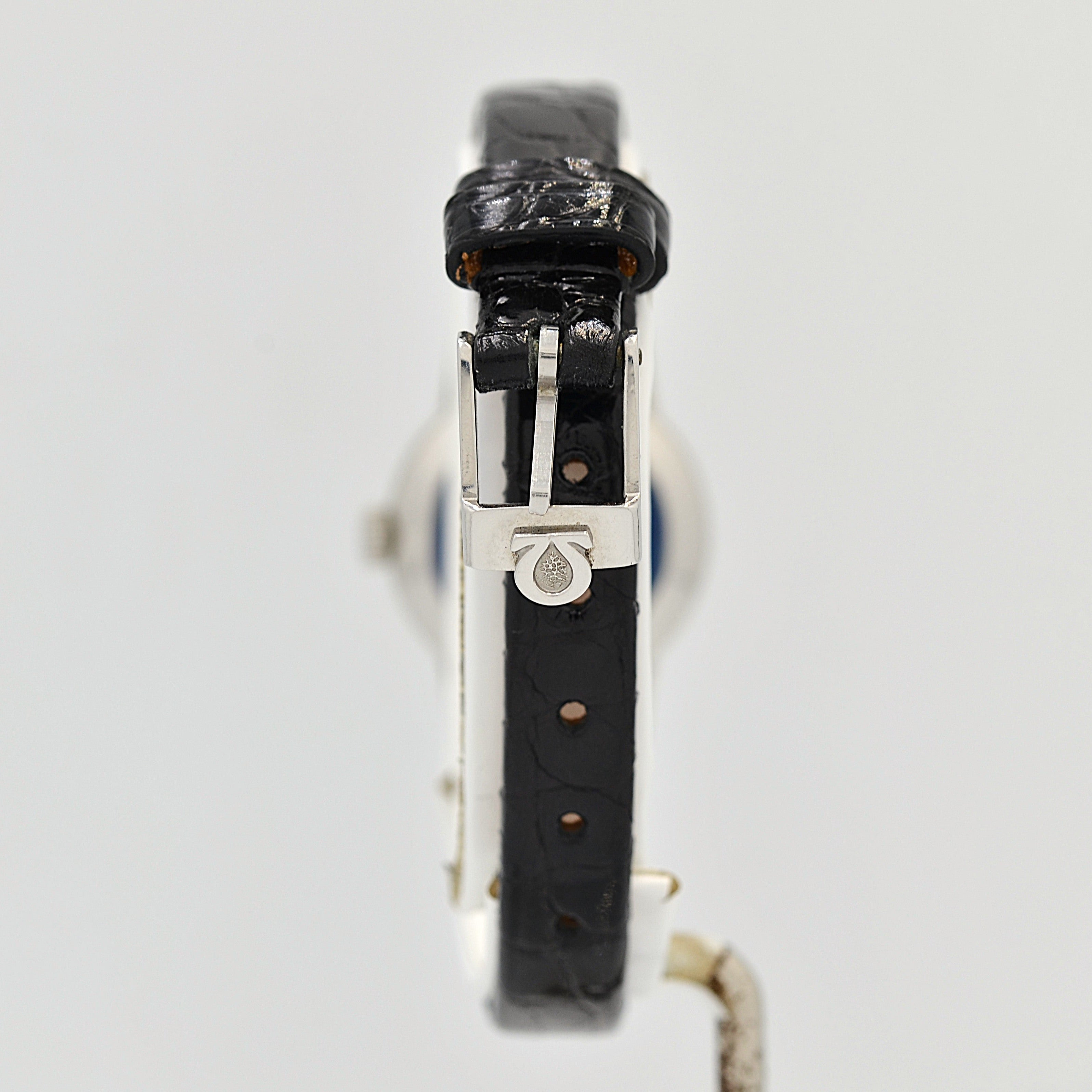 [OMEGA] Omega Geneva Stainless Steel Round White Arabic Deadstock with Genuine Buckle