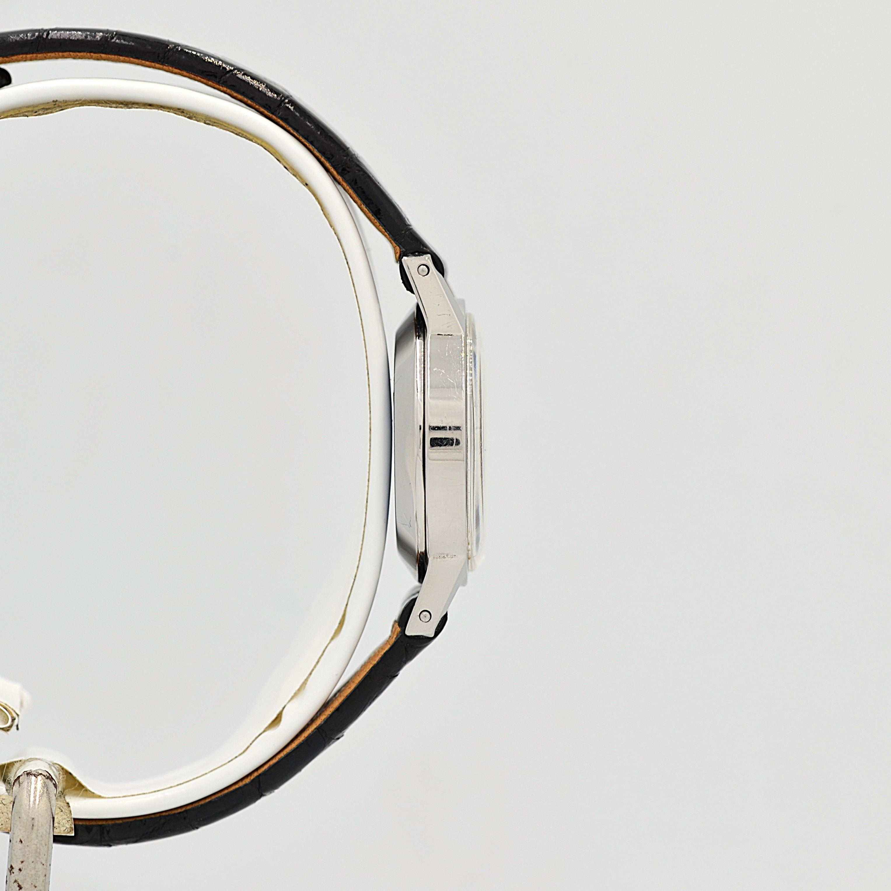 [OMEGA] Omega Geneva Stainless Steel Round White Arabic Deadstock with Genuine Buckle