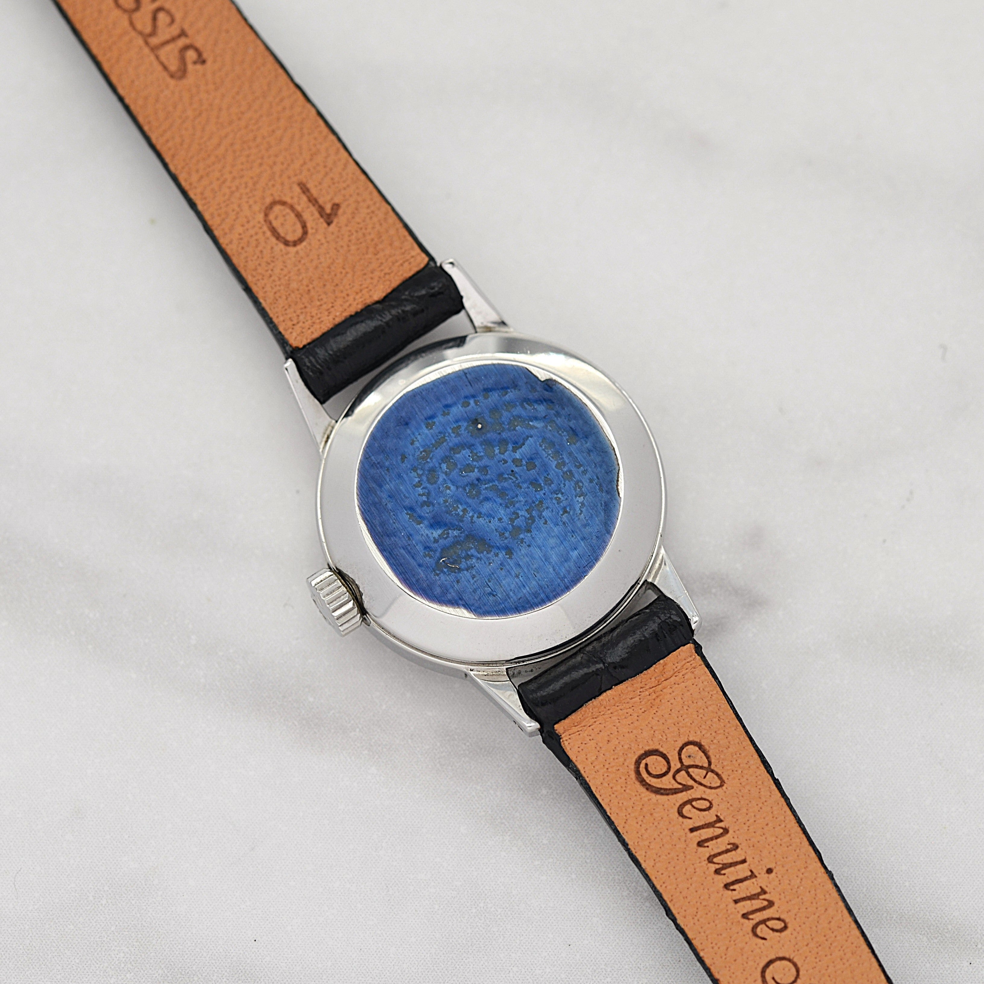 [OMEGA] Omega Geneva Stainless Steel Round White Arabic Deadstock with Genuine Buckle