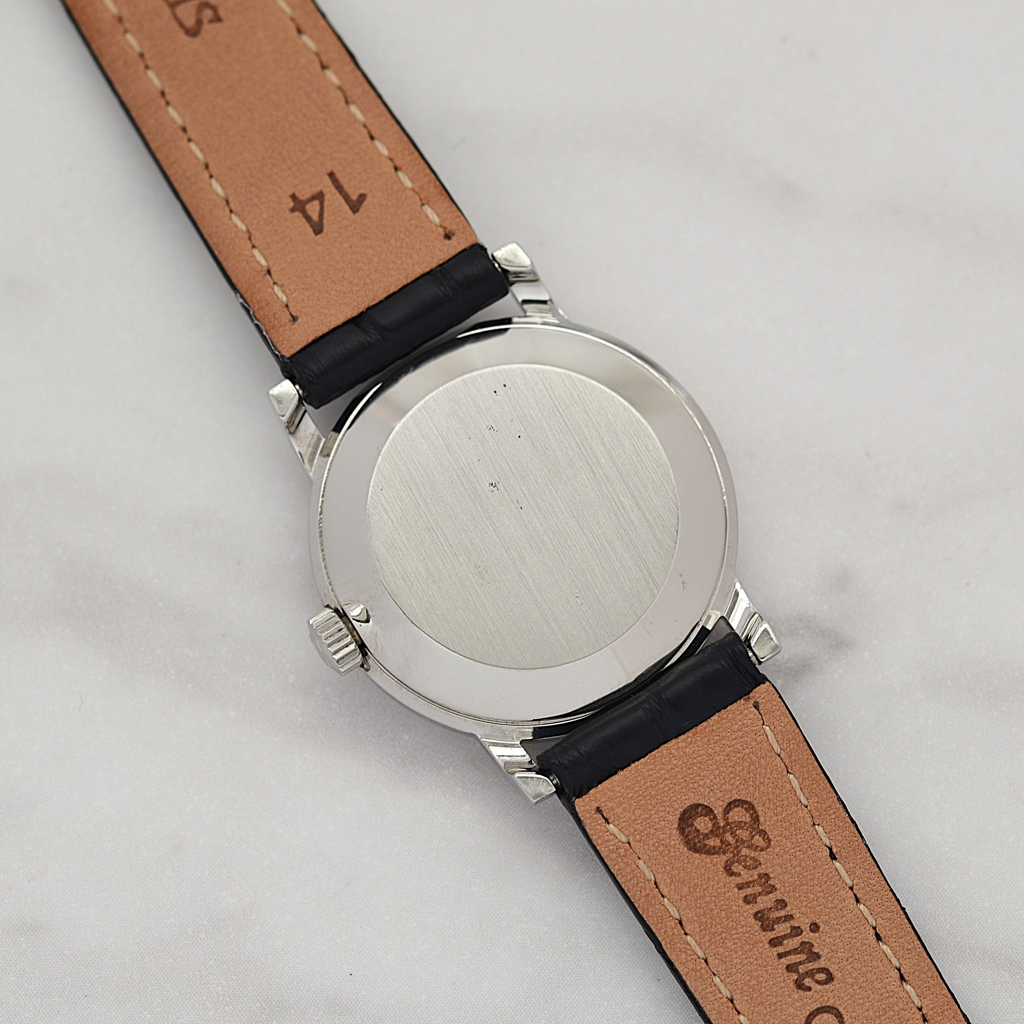 【OMEGA】オメガ デヴィル SS ラウンド White Arabic 純正尾錠付き