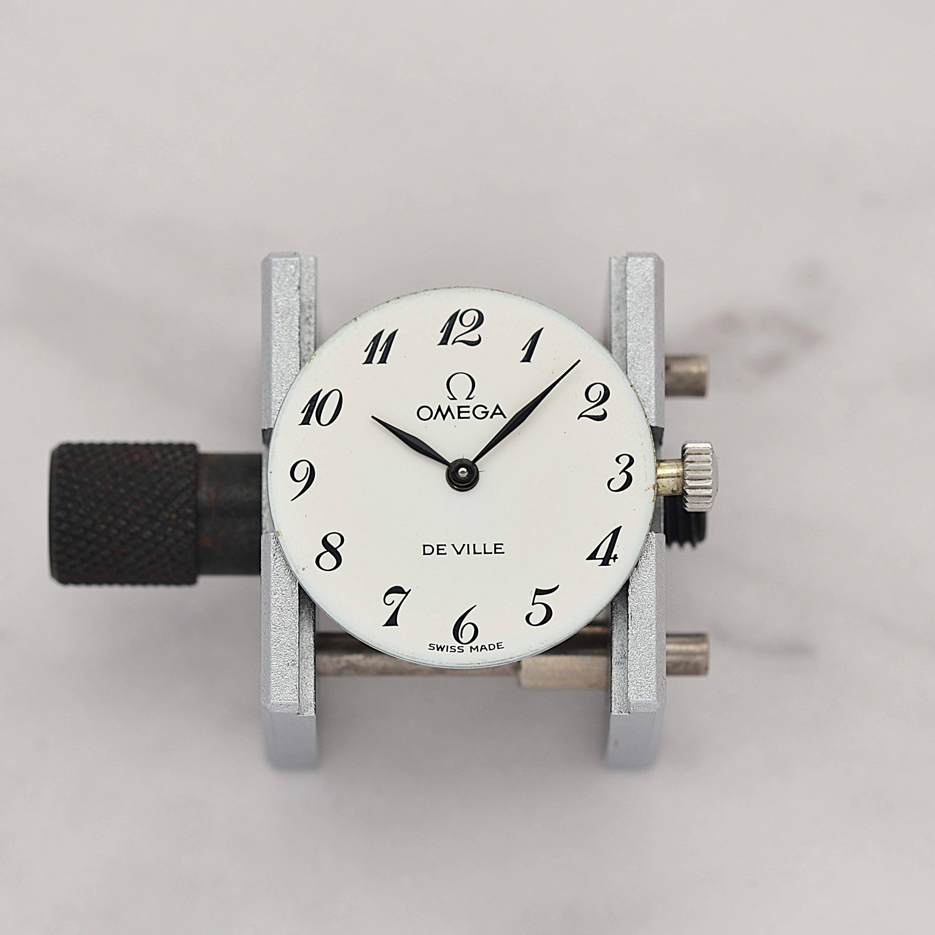 【OMEGA】オメガ デヴィル SS ラウンド White Arabic 純正尾錠付き