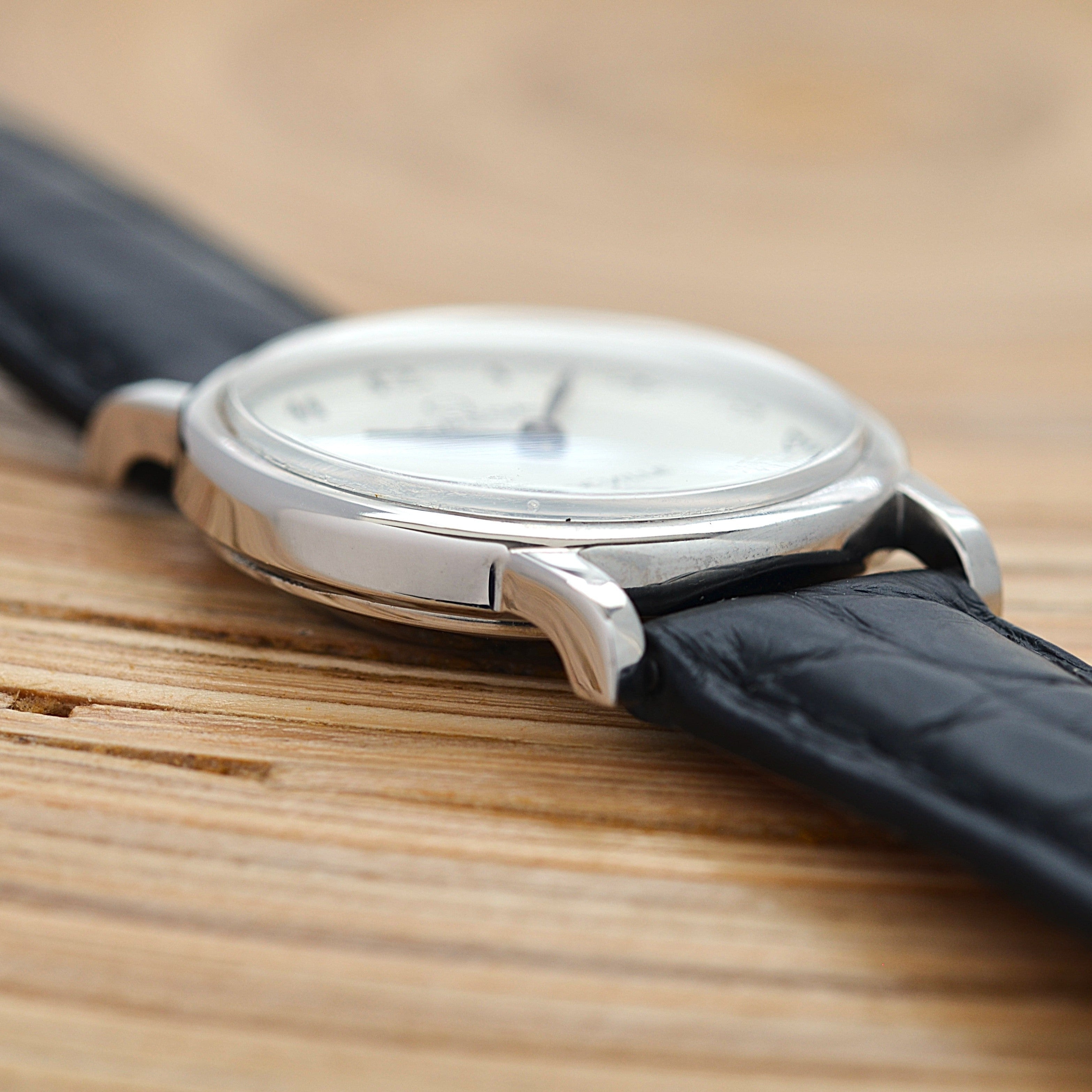 【OMEGA】オメガ デヴィル SS ラウンド White Arabic 純正尾錠付き