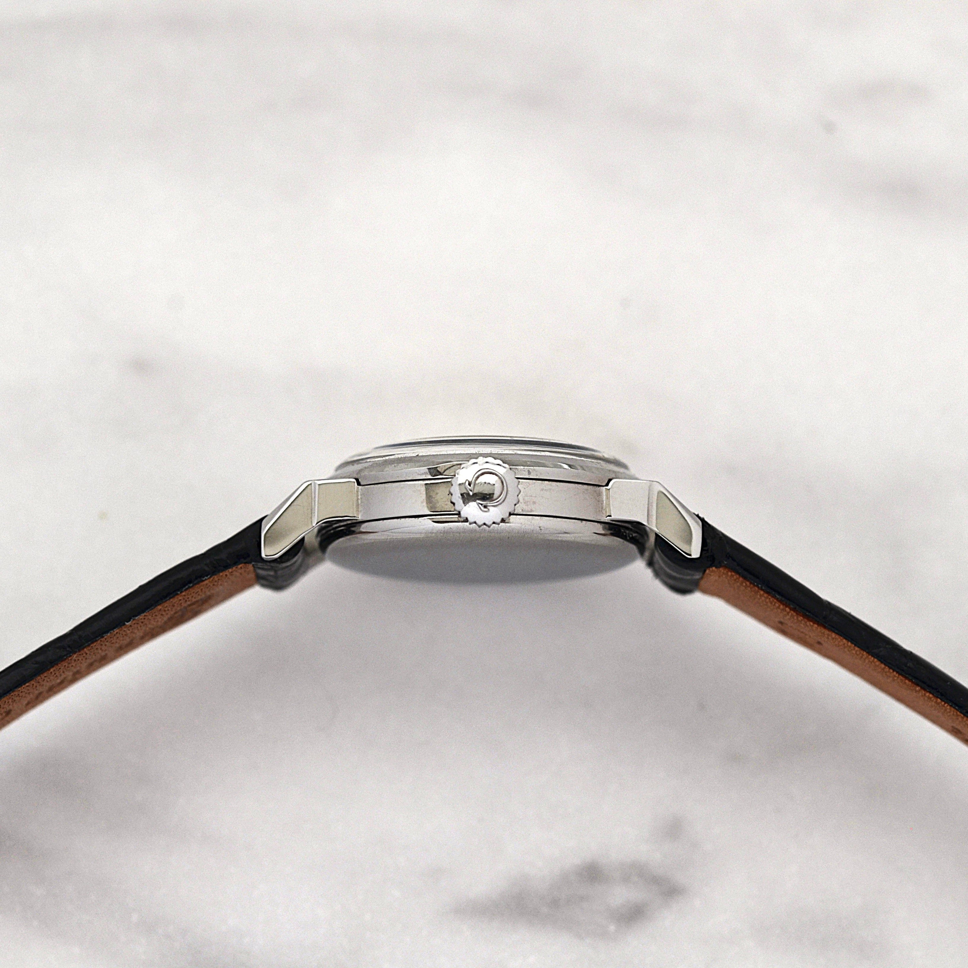 [OMEGA] Omega Round Model Stainless Steel Women's Sizes 12, 3, 6, 9 Silver with Genuine Buckle