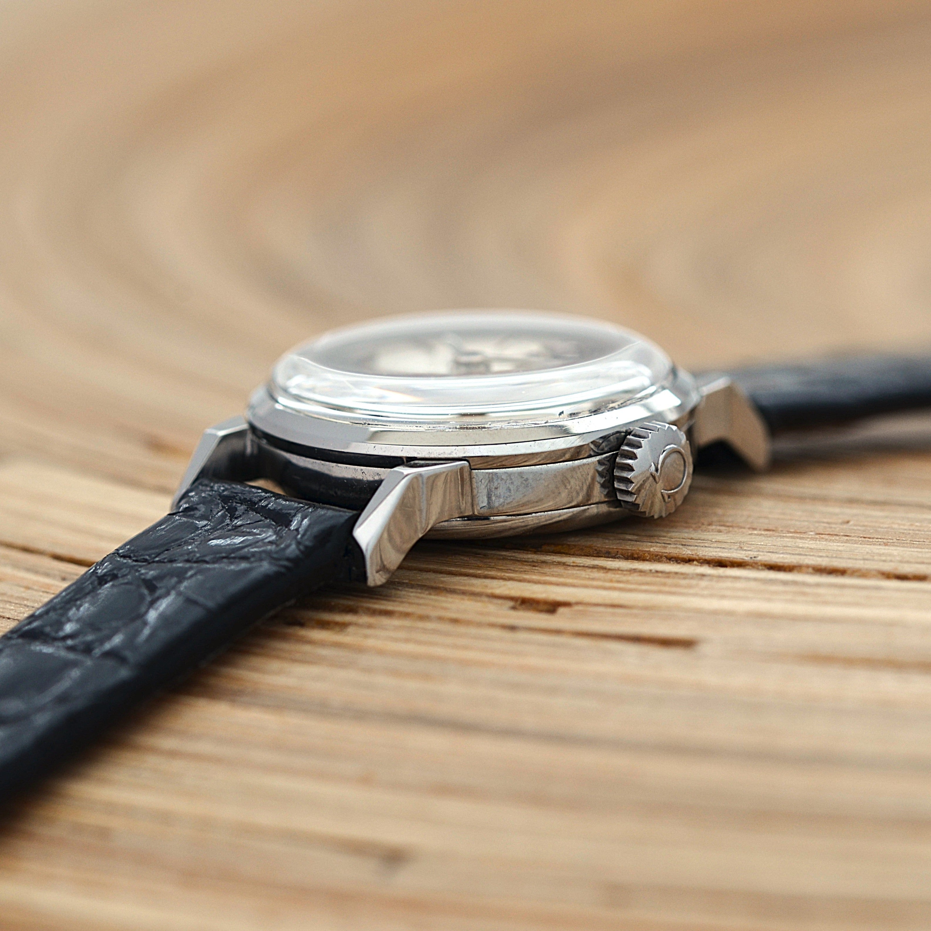 [OMEGA] Omega Round Model Stainless Steel Women's Sizes 12, 3, 6, 9 Silver with Genuine Buckle