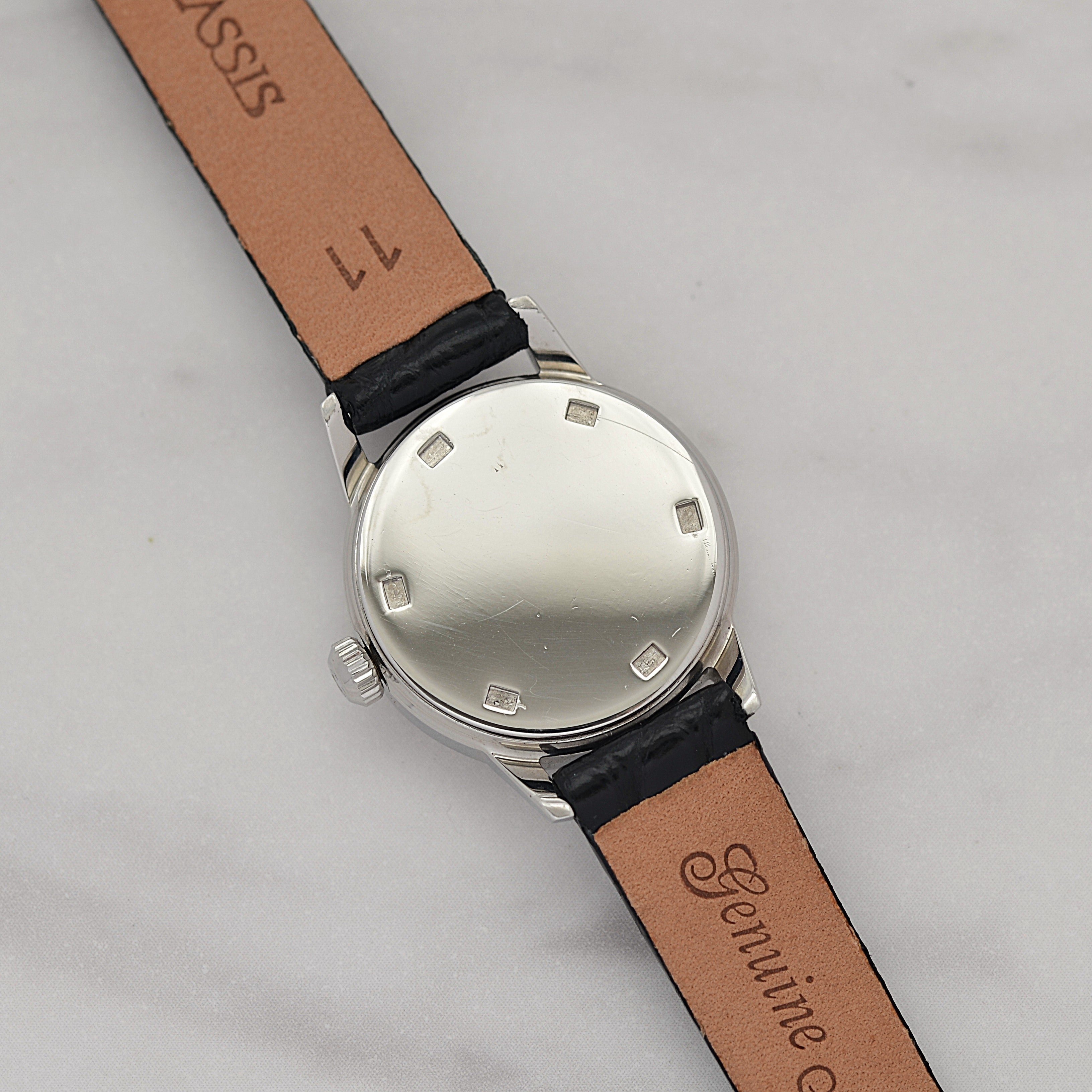 [OMEGA] Omega Round Model Stainless Steel Women's Size Silver Upright Arabic with Genuine Buckle