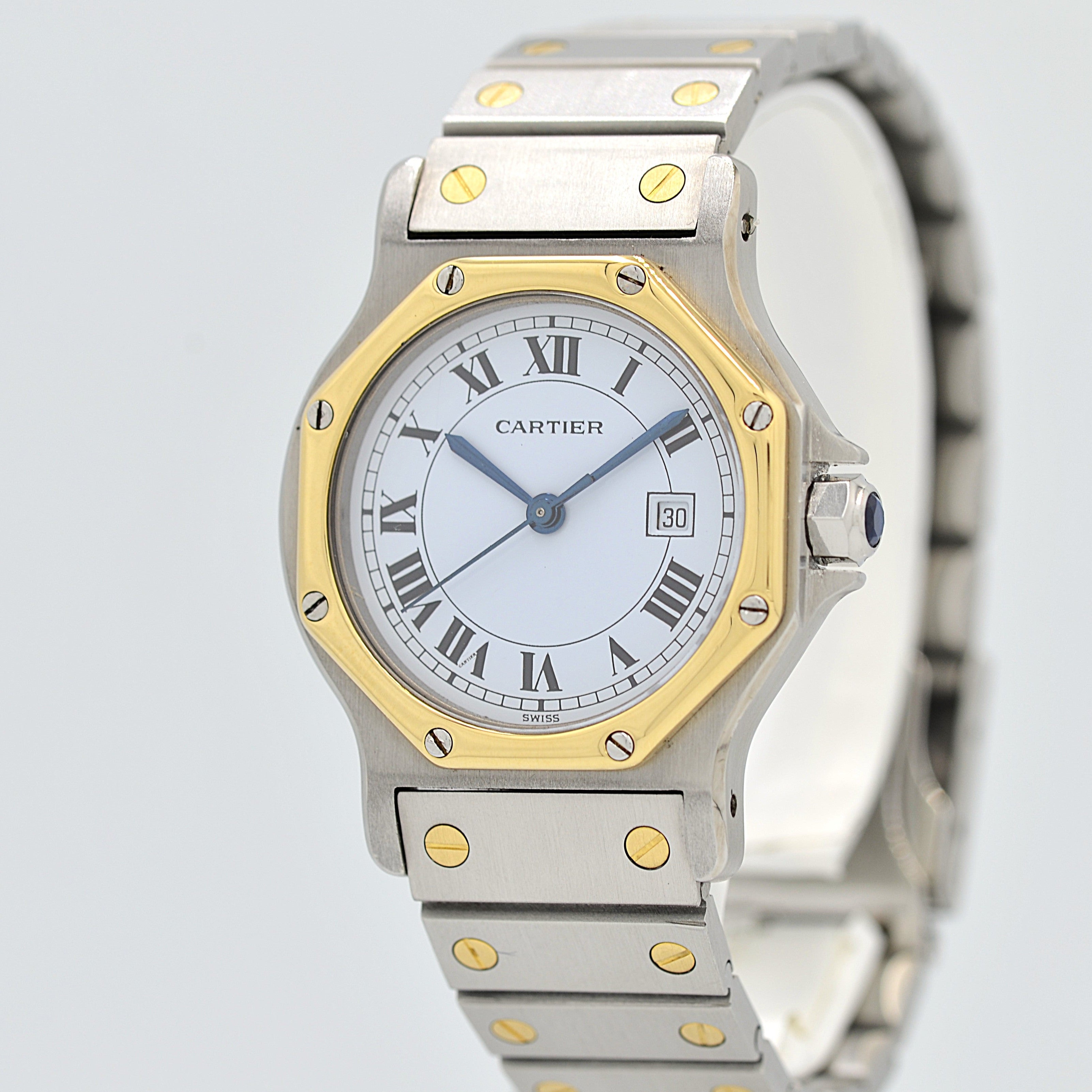 [Cartier] Cartier Santos Octagon LM 18KYG x SS