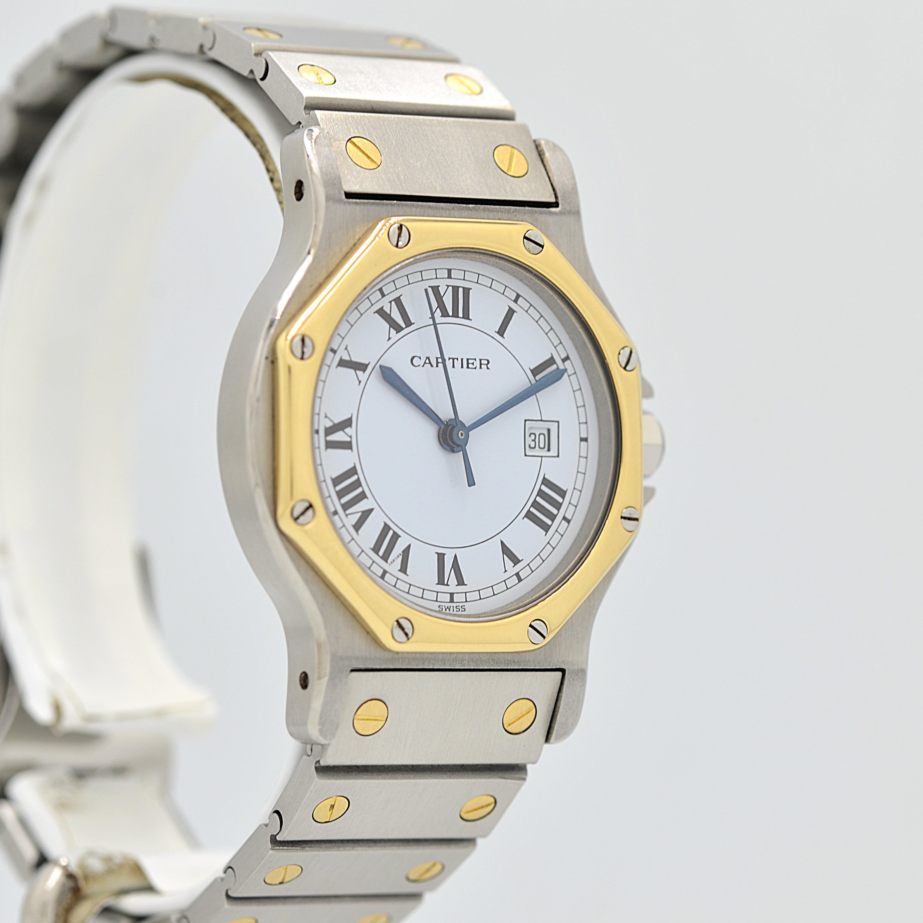 [Cartier] Cartier Santos Octagon LM 18KYG x SS