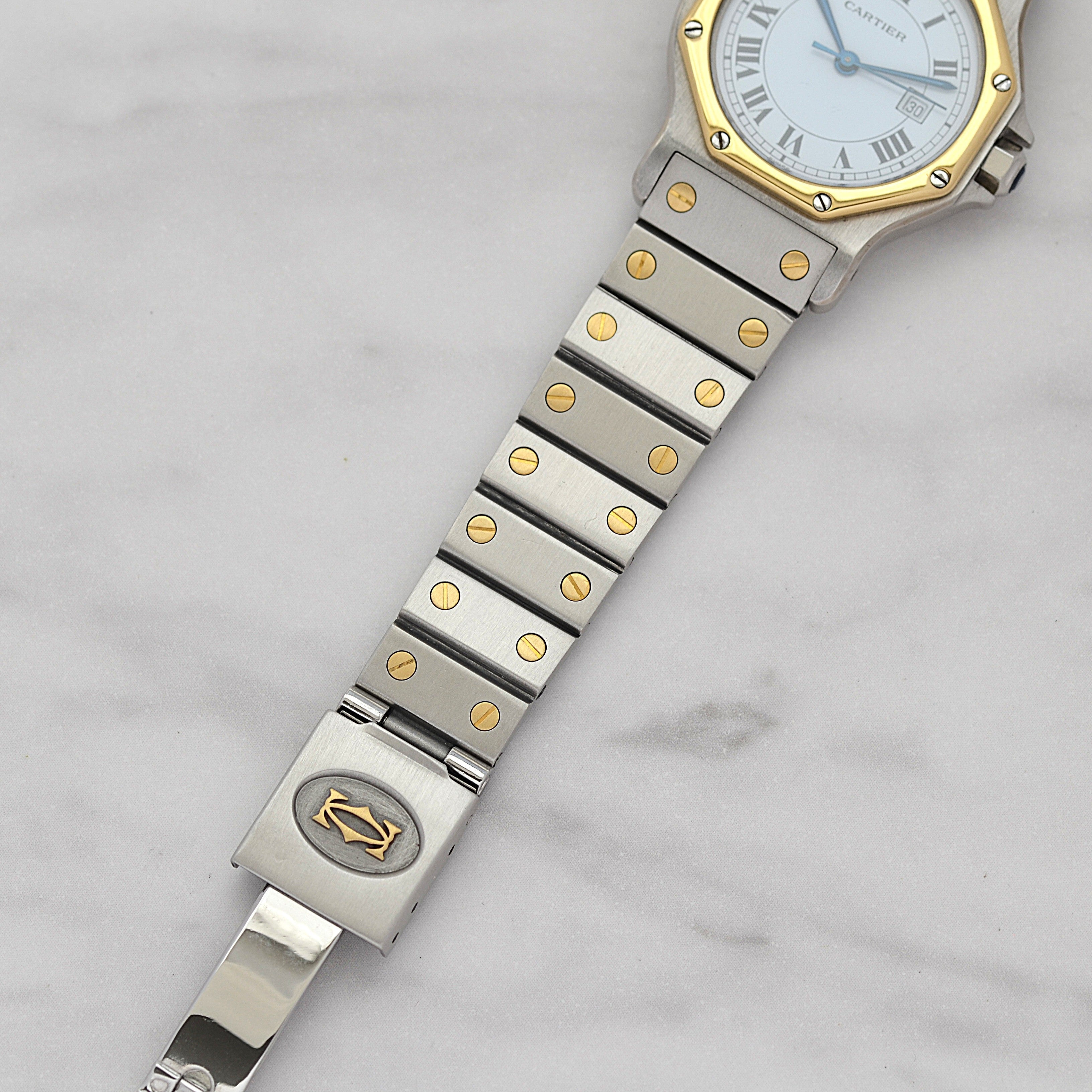 [Cartier] Cartier Santos Octagon LM 18KYG x SS