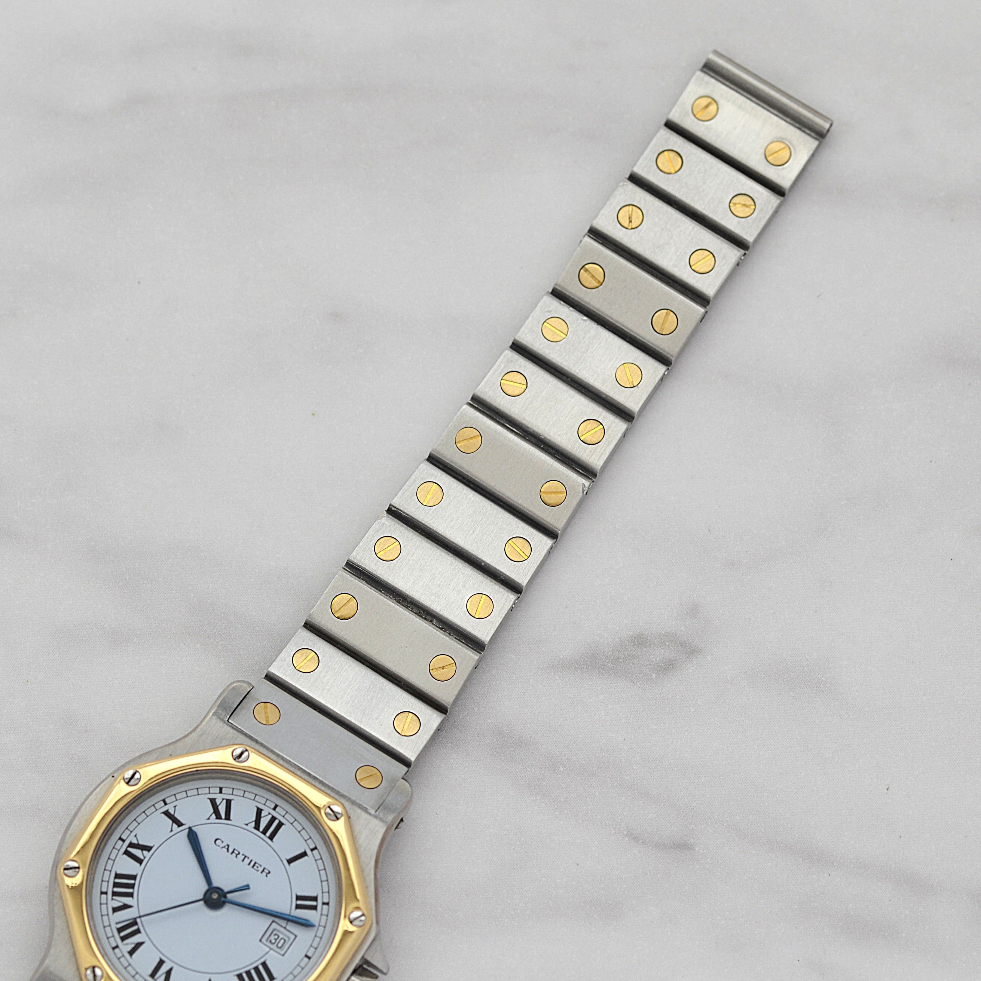 [Cartier] Cartier Santos Octagon LM 18KYG x SS