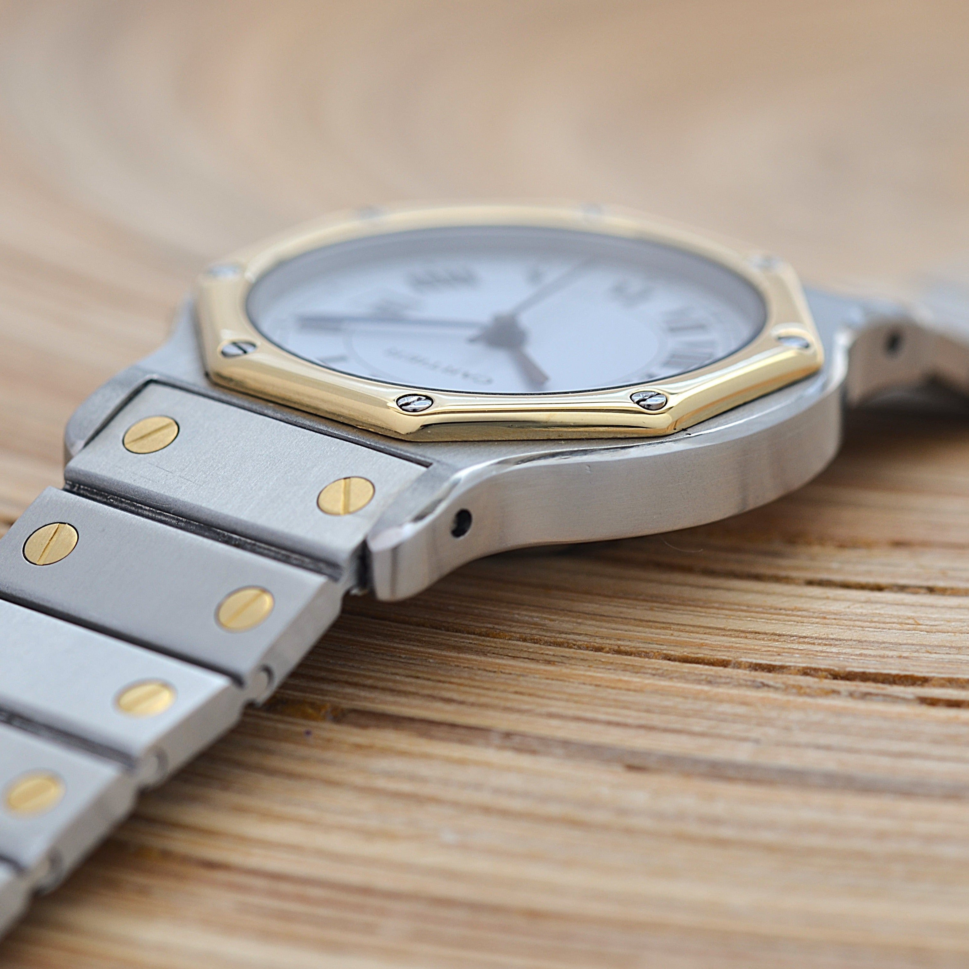 [Cartier] Cartier Santos Octagon LM 18KYG x SS