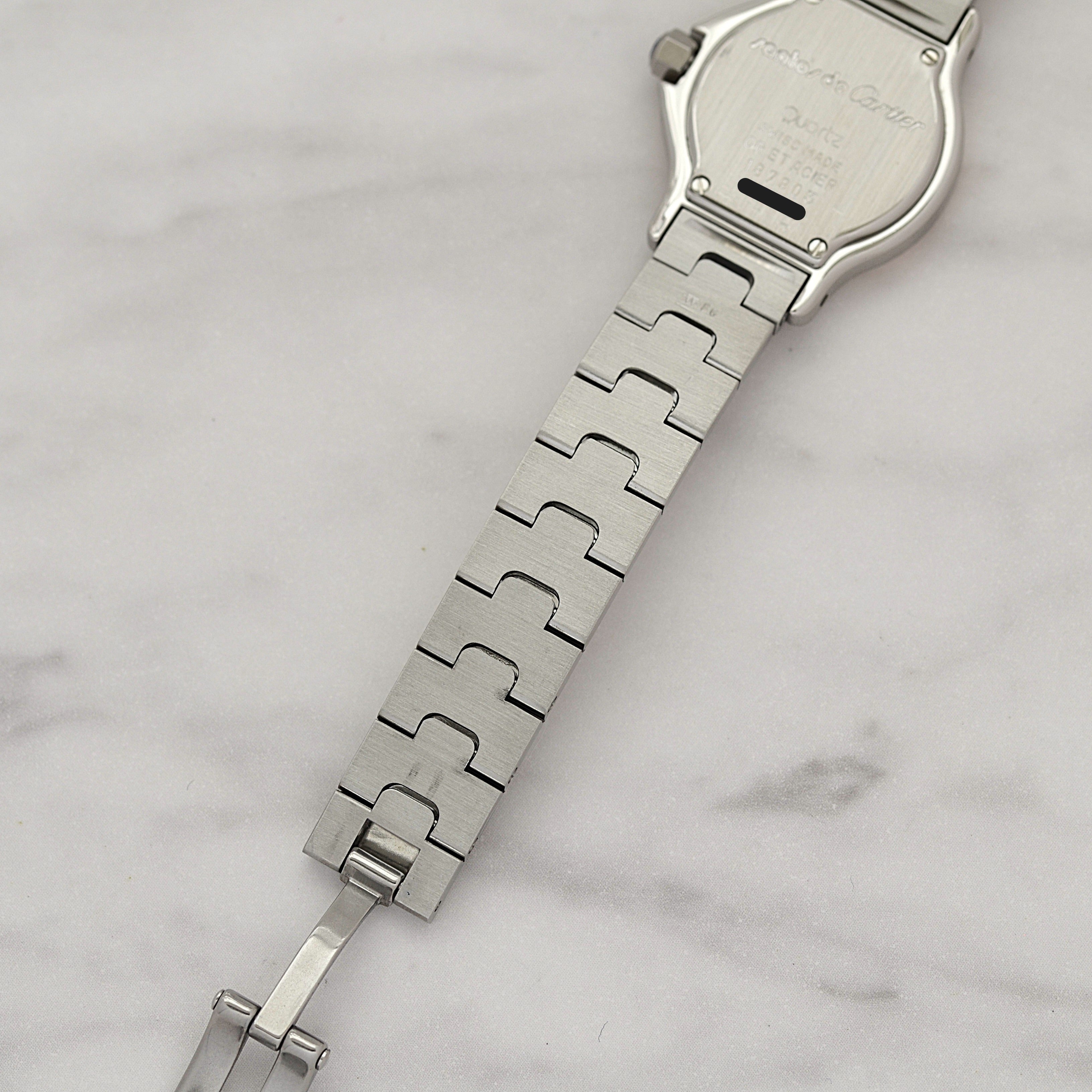 [Cartier] Cartier Santos Octagon SM 18K Yellow Gold x Stainless Steel Quartz Model with Double Buckle. Complete Cartier Service.