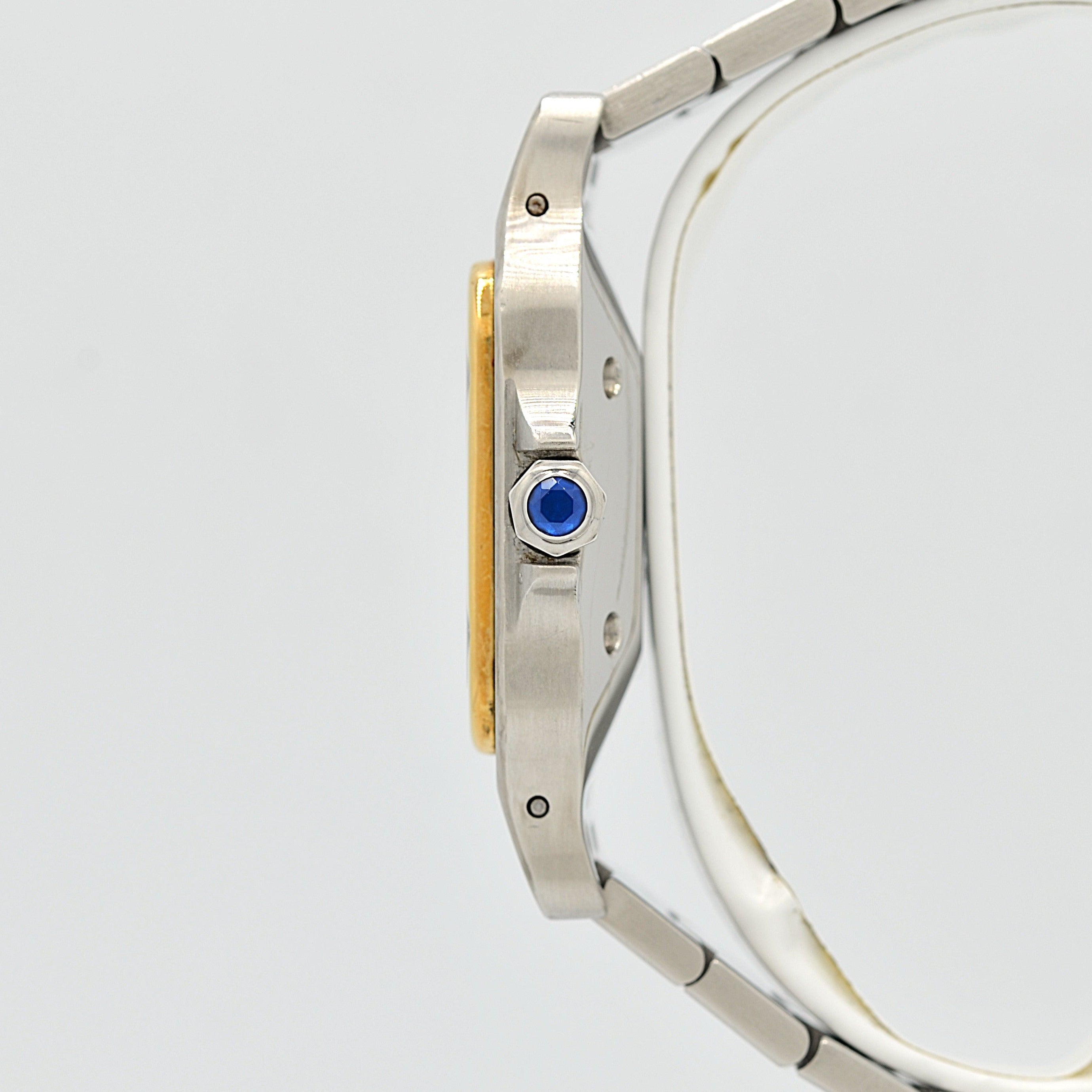 [Cartier] Cartier Santos Carree LM 18K Yellow Gold x Stainless Steel Double Buckle