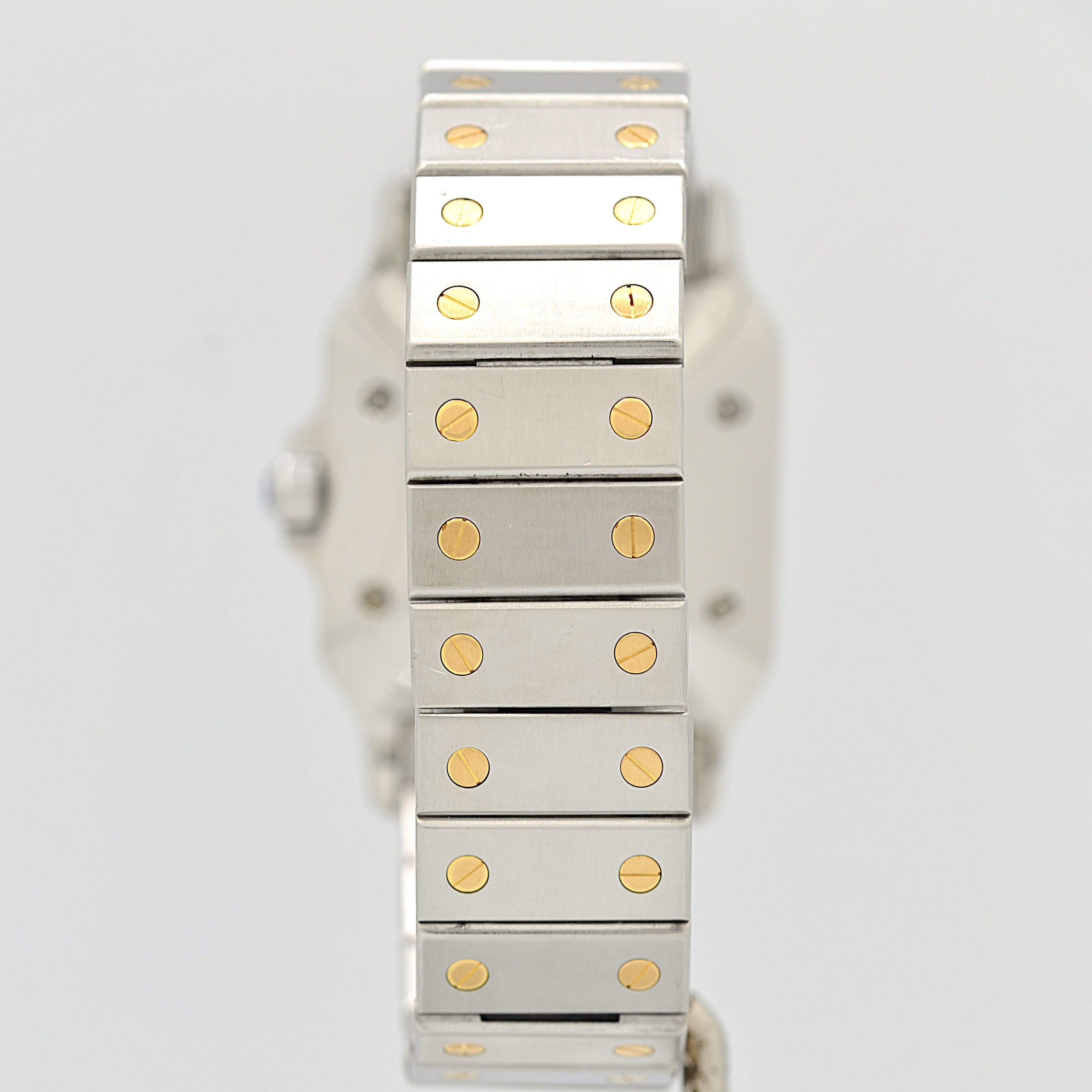 [Cartier] Cartier Santos Carree LM 18K Yellow Gold x Stainless Steel Double Buckle
