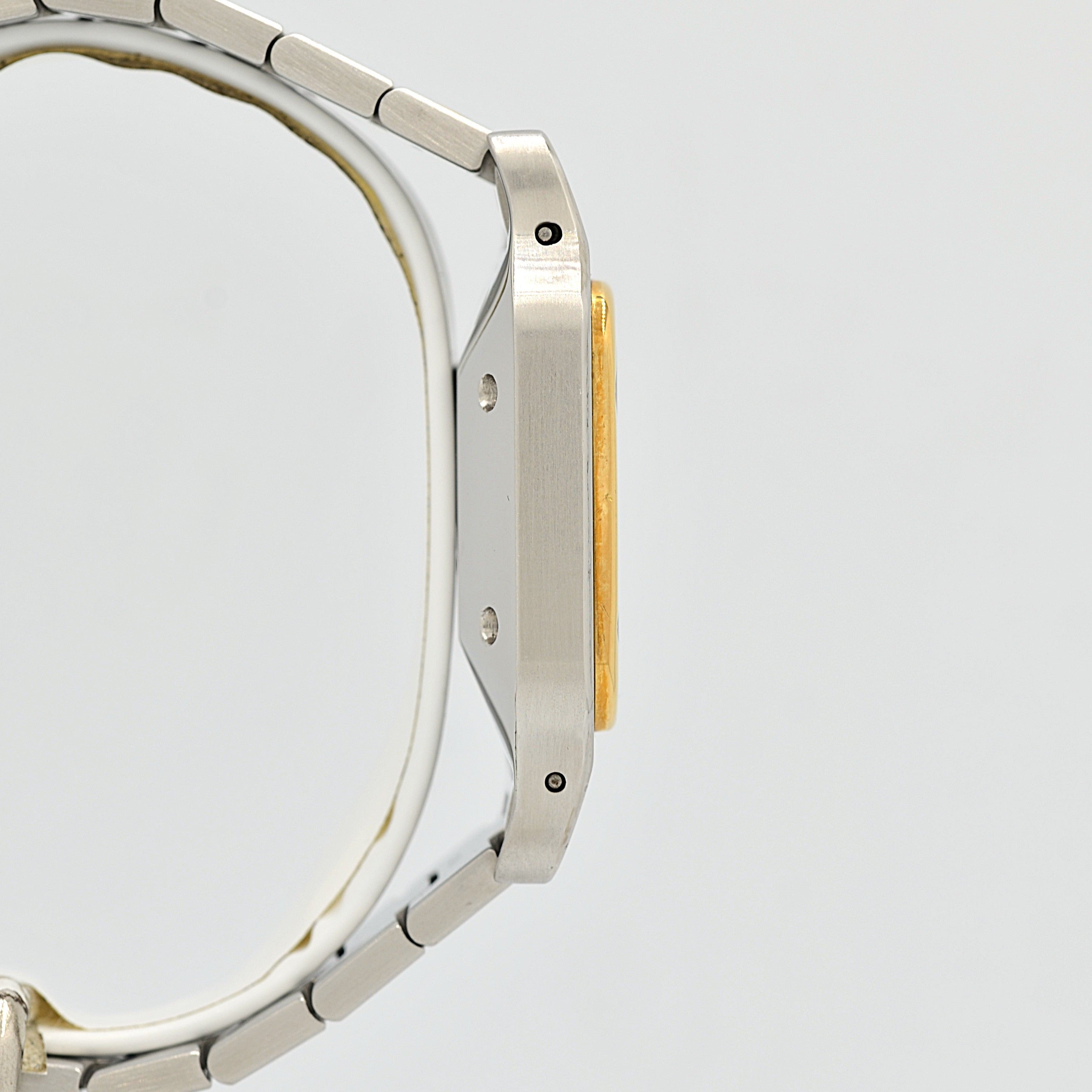 [Cartier] Cartier Santos Carree LM 18K Yellow Gold x Stainless Steel Double Buckle