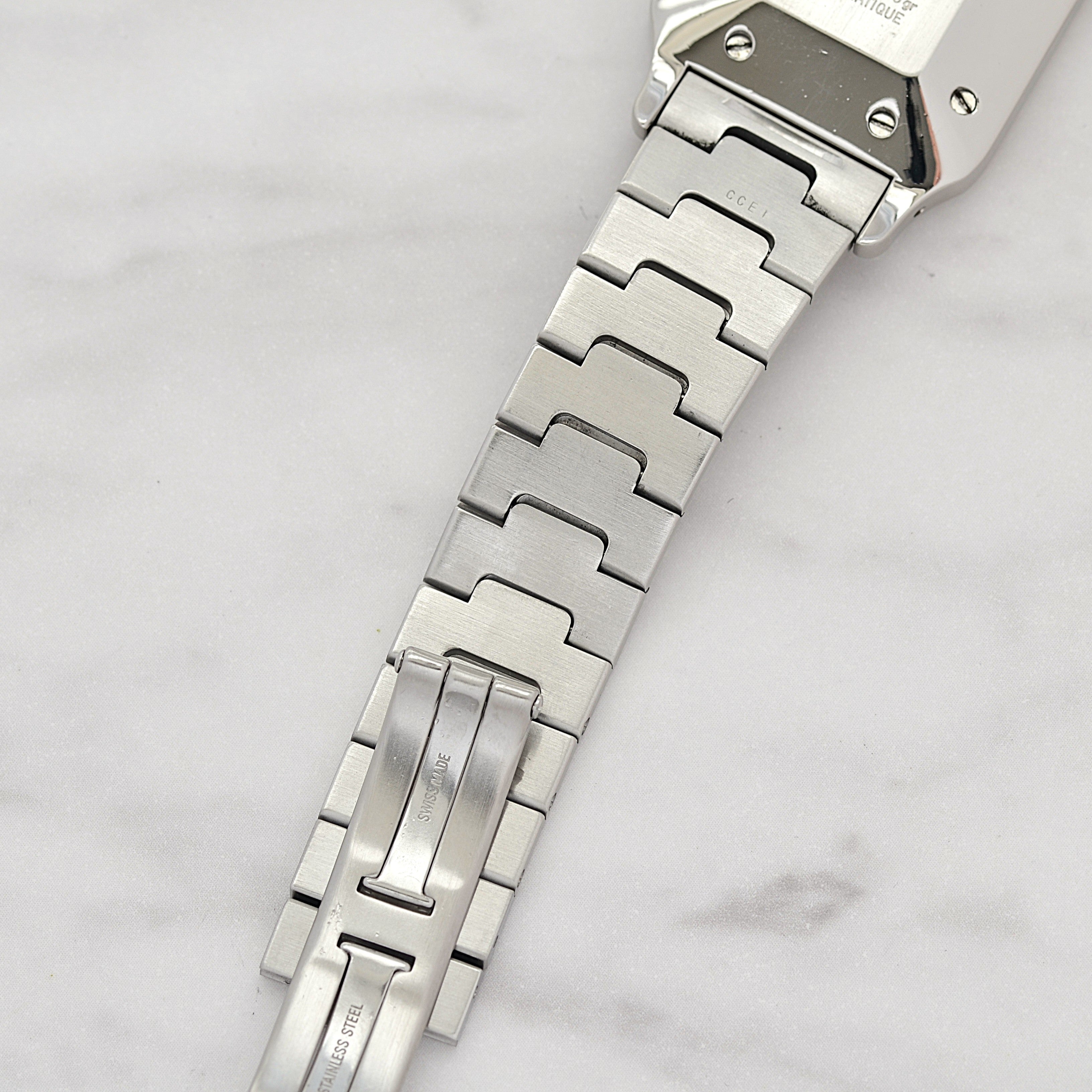 [Cartier] Cartier Santos Carree LM 18K Yellow Gold x Stainless Steel Double Buckle