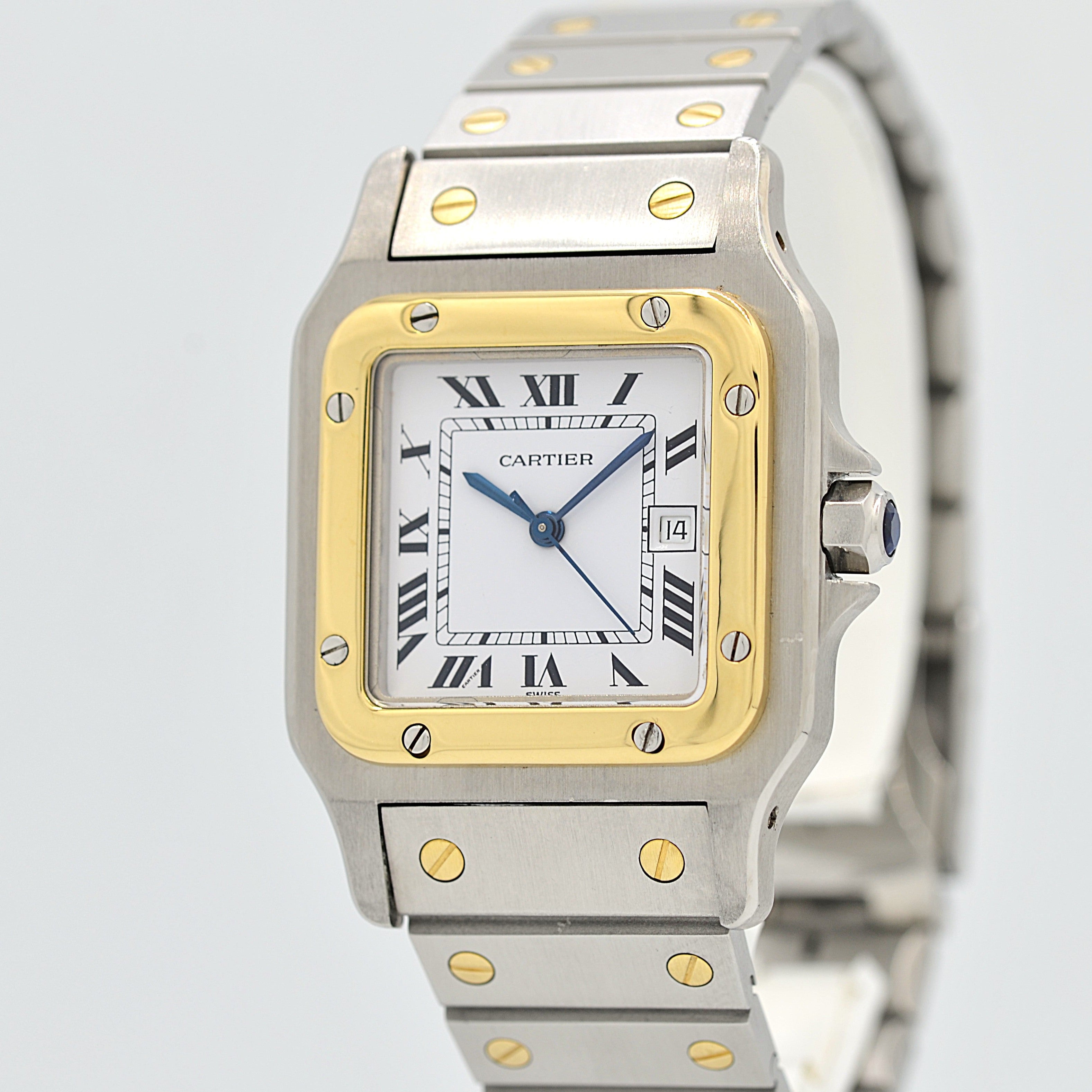 【Cartier】カルティエ サントスカレLM 18KYG×SS 初期型ブレスレット