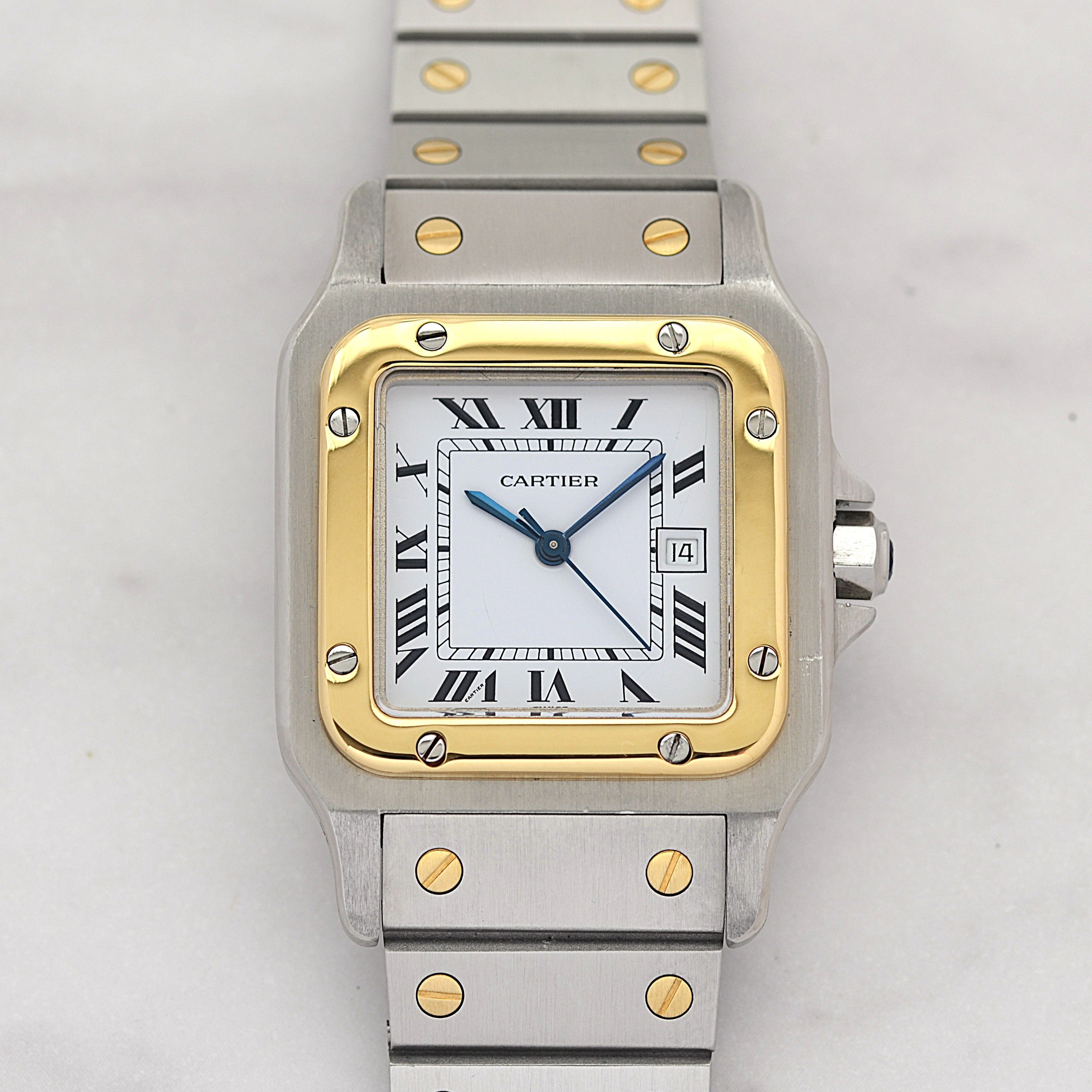 【Cartier】カルティエ サントスカレLM 18KYG×SS 初期型ブレスレット