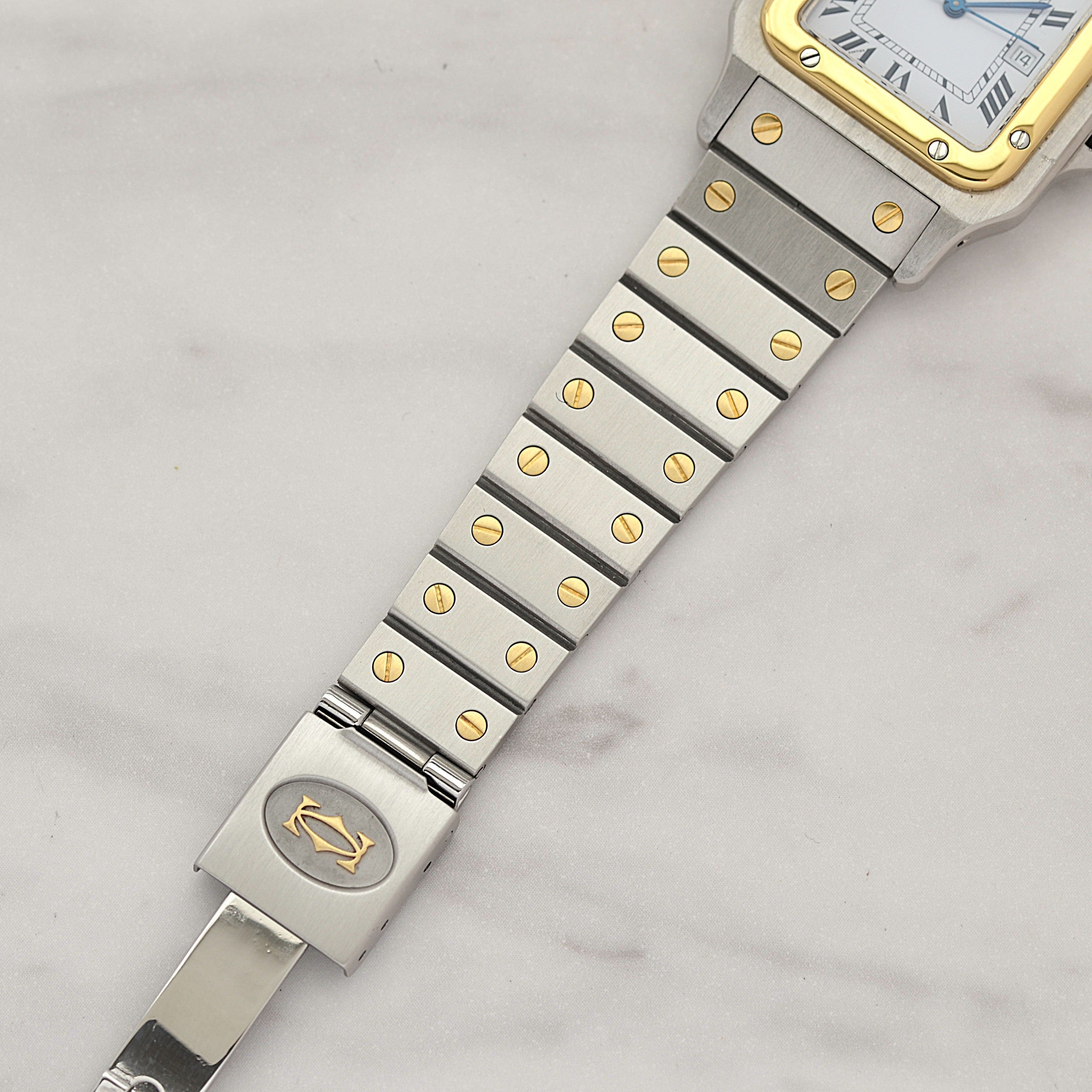 【Cartier】カルティエ サントスカレLM 18KYG×SS 初期型ブレスレット