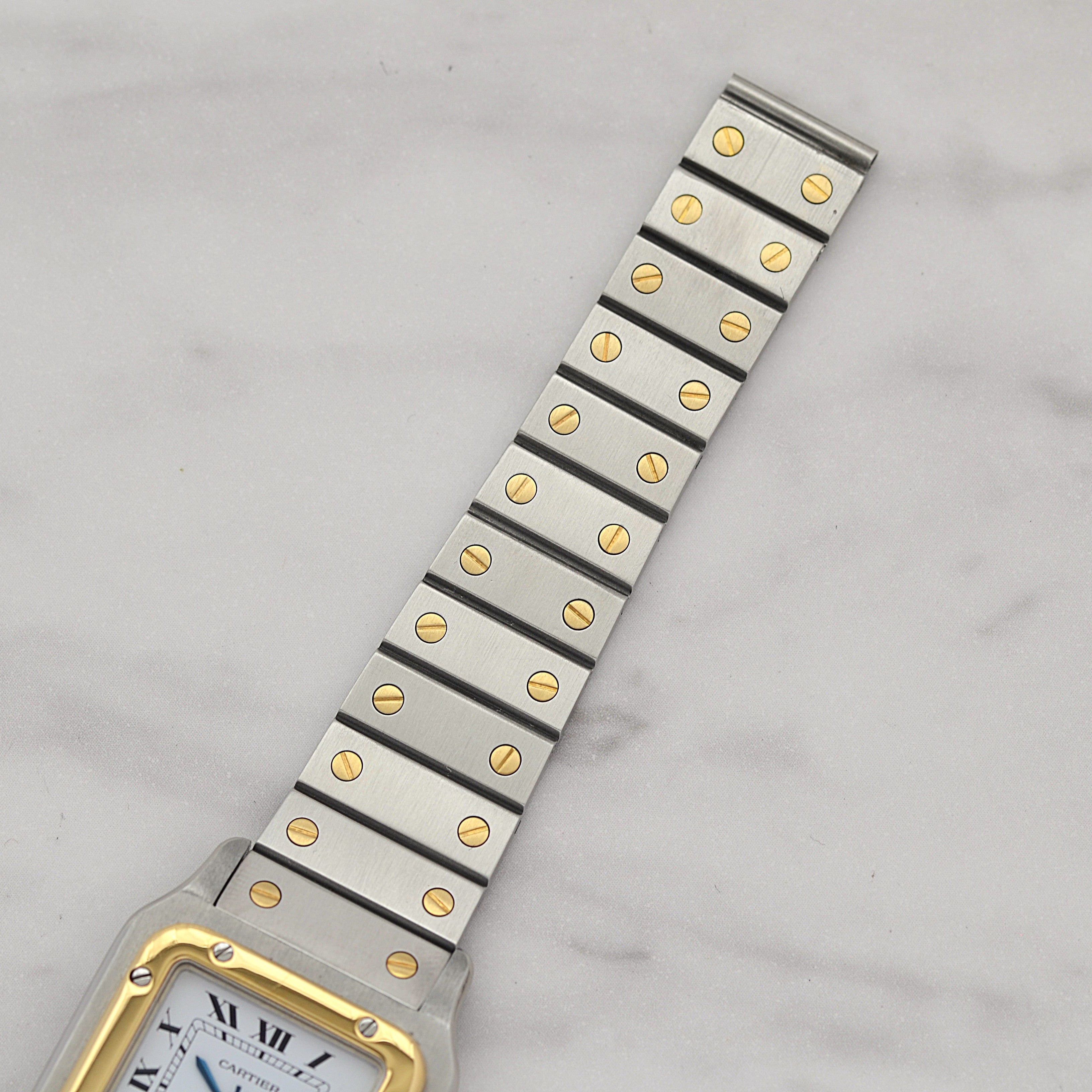 【Cartier】カルティエ サントスカレLM 18KYG×SS 初期型ブレスレット