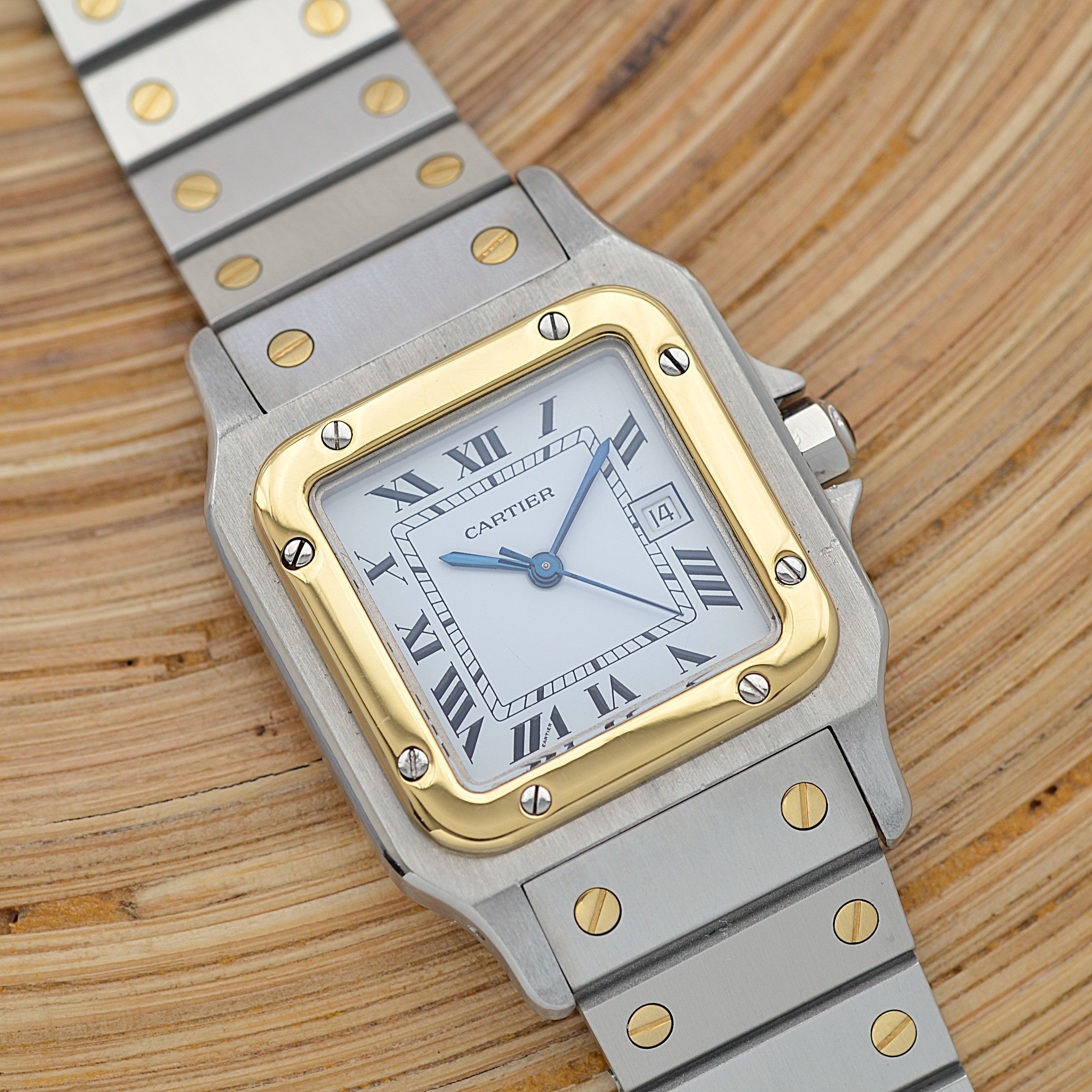 【Cartier】カルティエ サントスカレLM 18KYG×SS 初期型ブレスレット