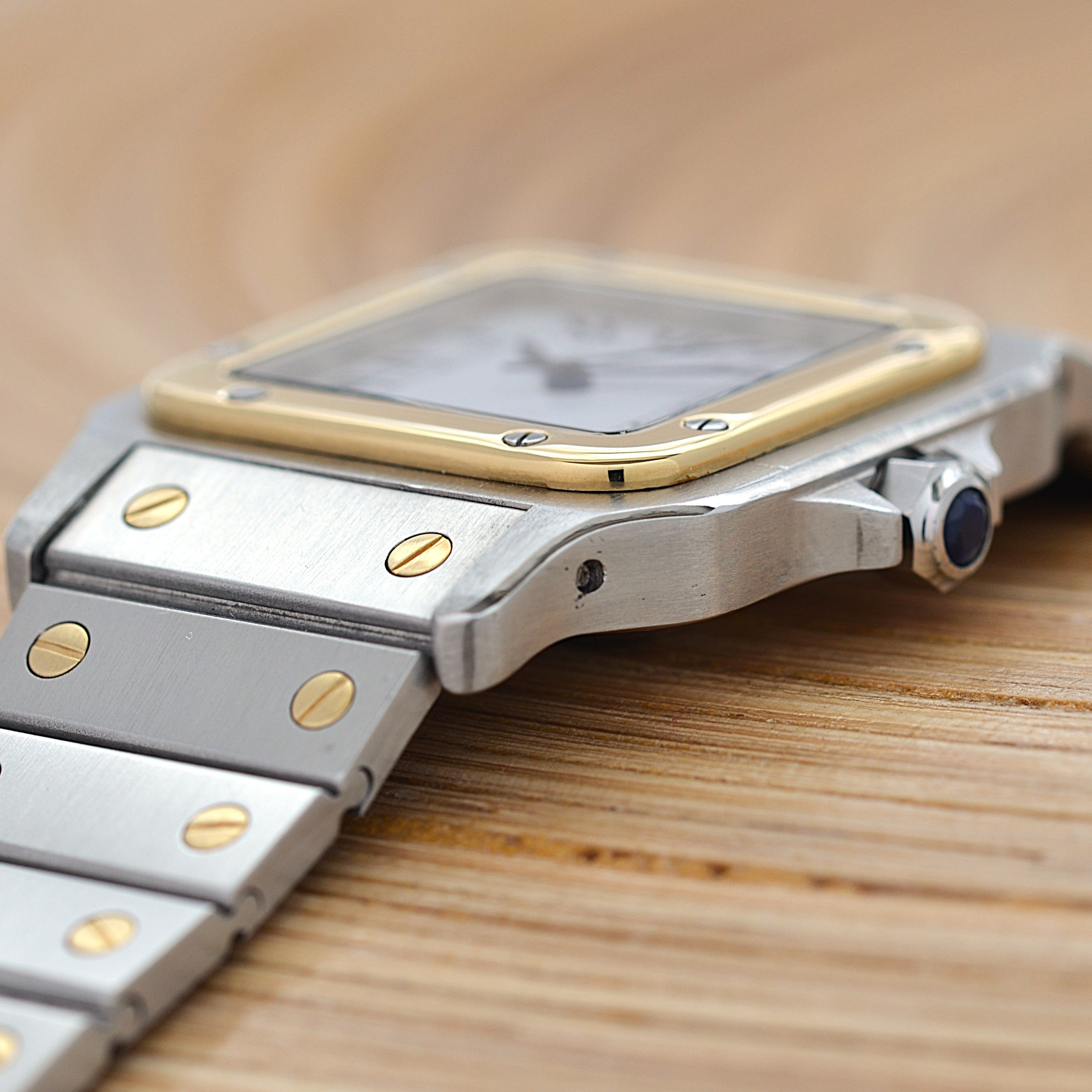 【Cartier】カルティエ サントスカレLM 18KYG×SS 初期型ブレスレット