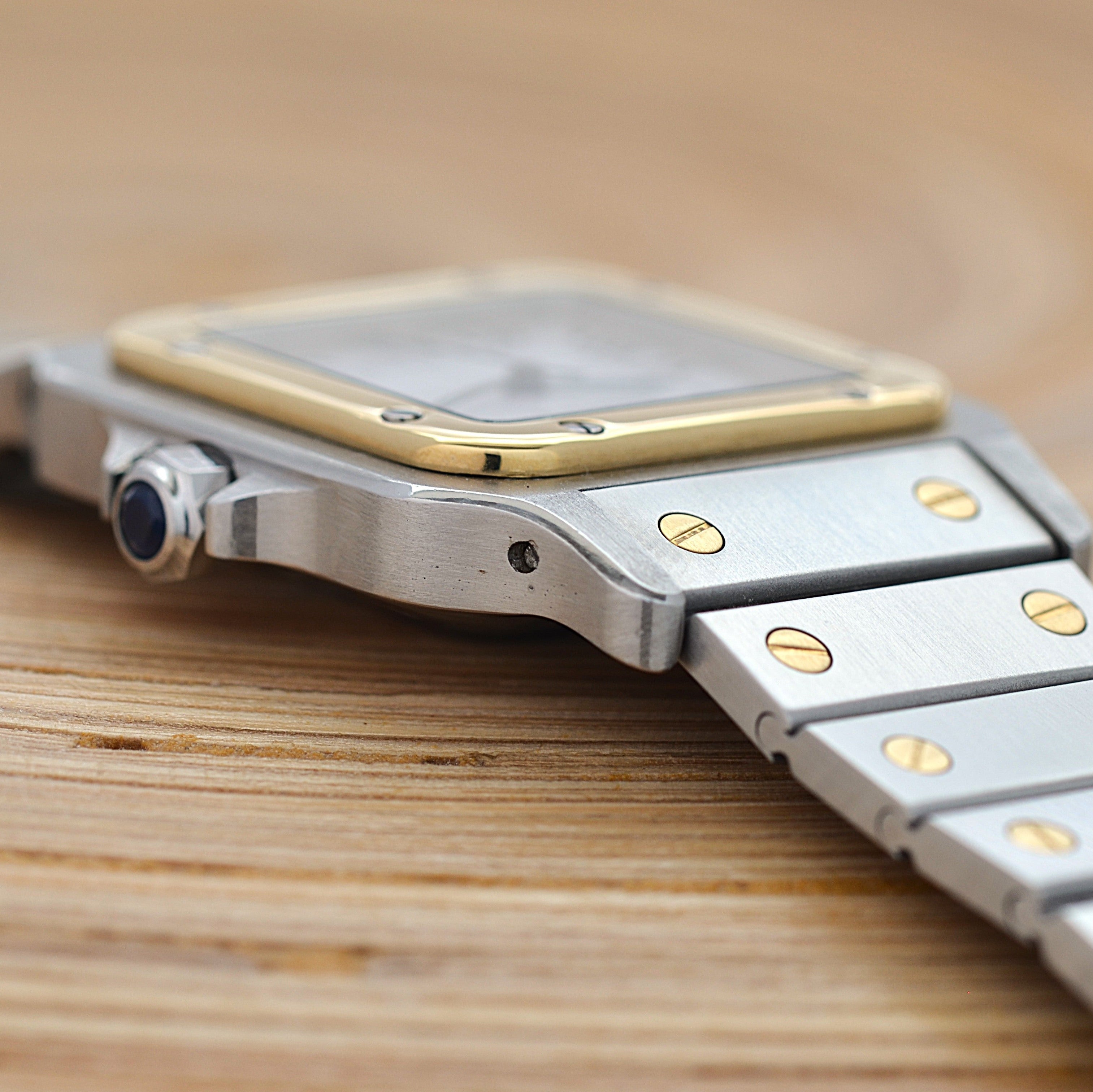 【Cartier】カルティエ サントスカレLM 18KYG×SS 初期型ブレスレット