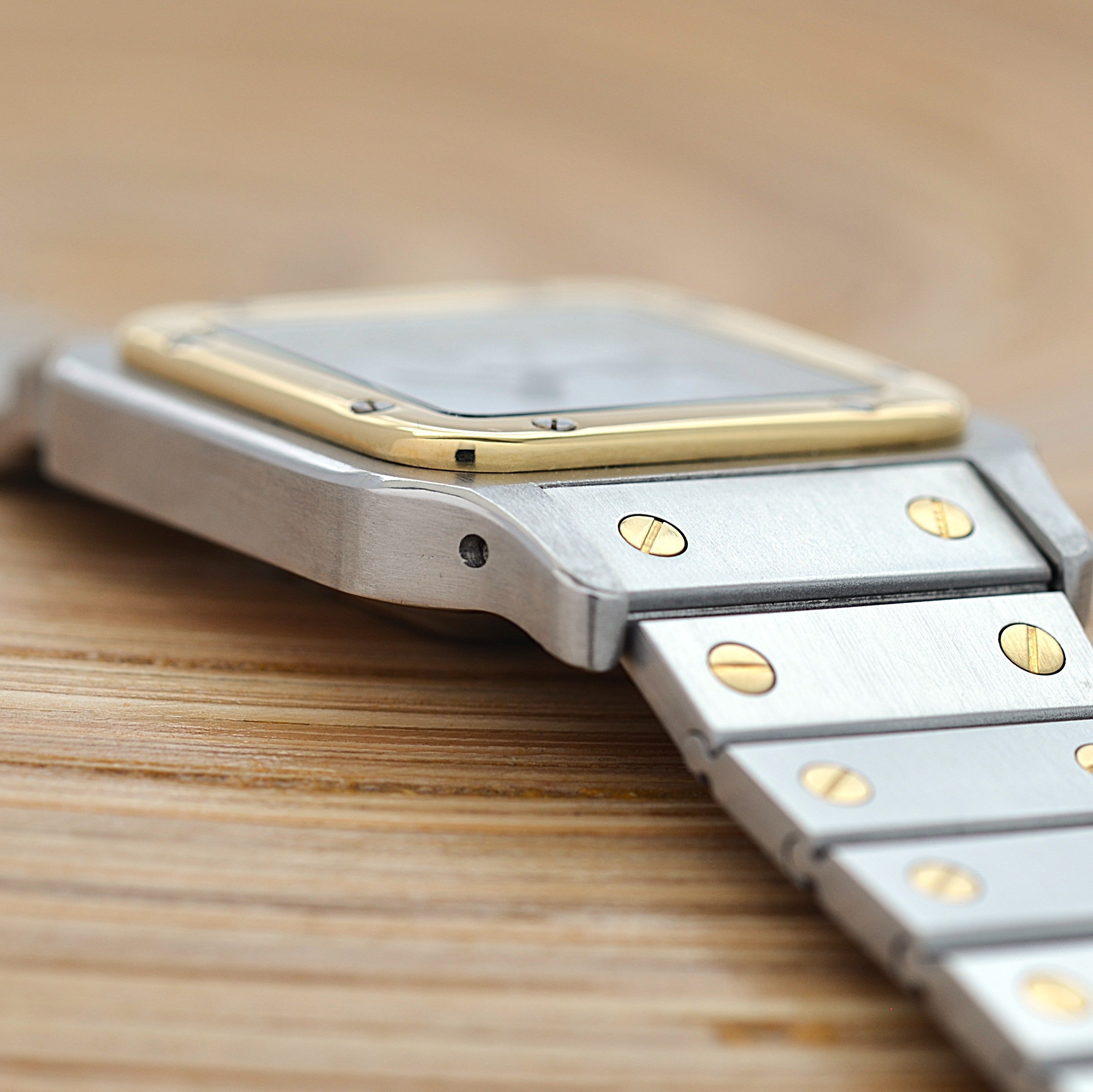 【Cartier】カルティエ サントスカレLM 18KYG×SS 初期型ブレスレット