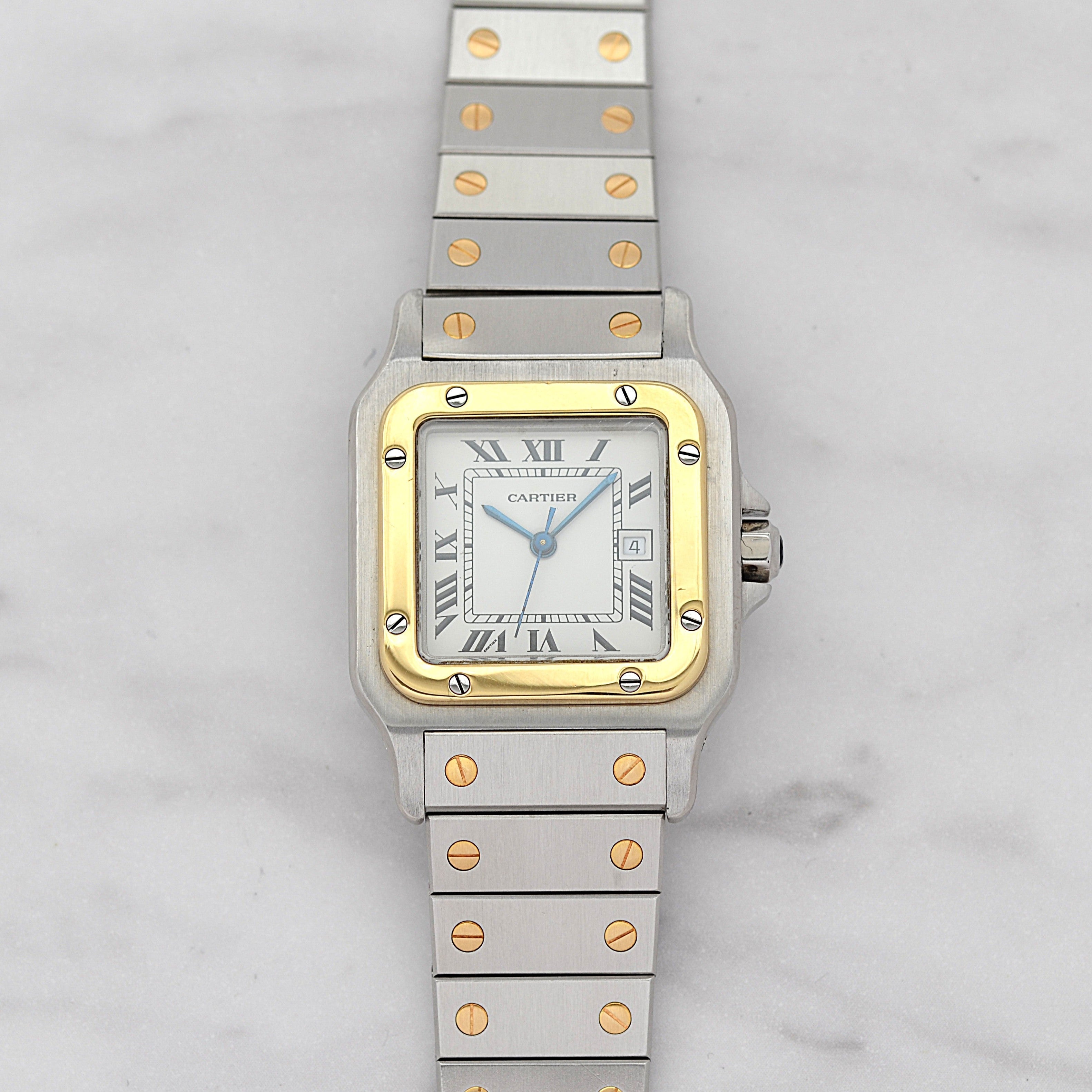 [Cartier] Cartier Santos Carree LM 18KYG x SS Single Buckle