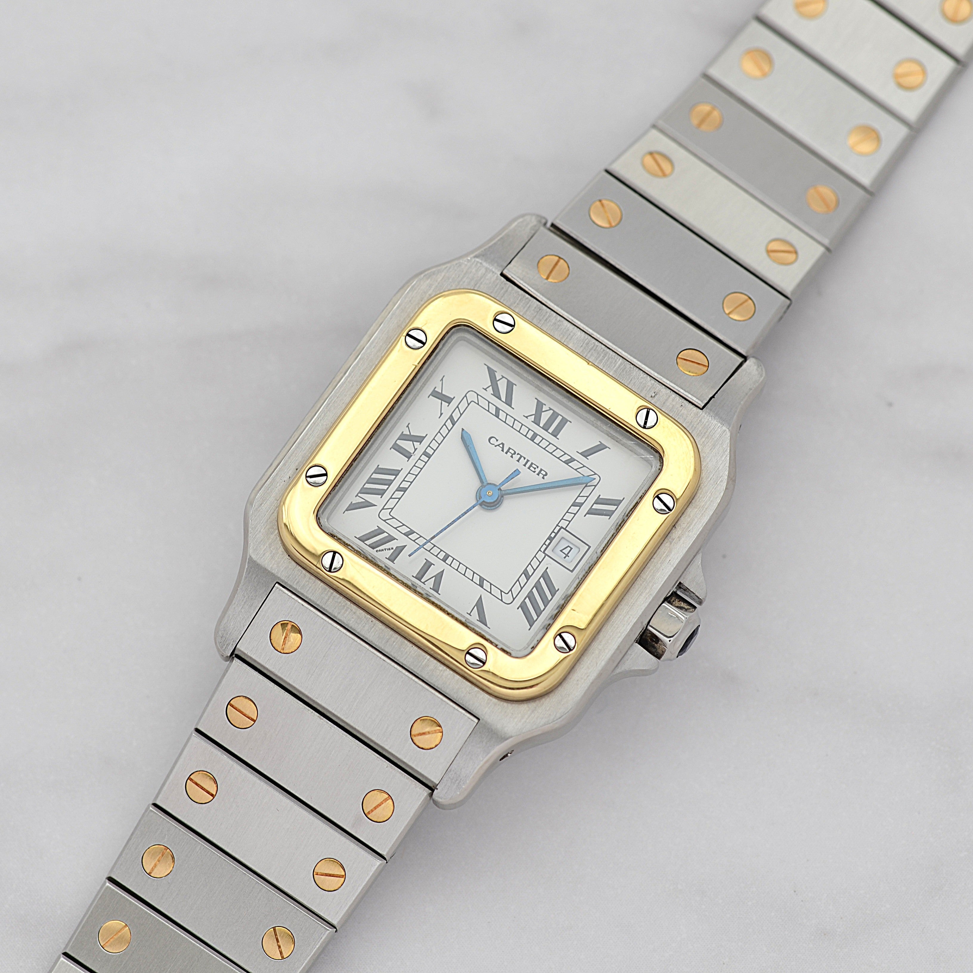 [Cartier] Cartier Santos Carree LM 18KYG x SS Single Buckle