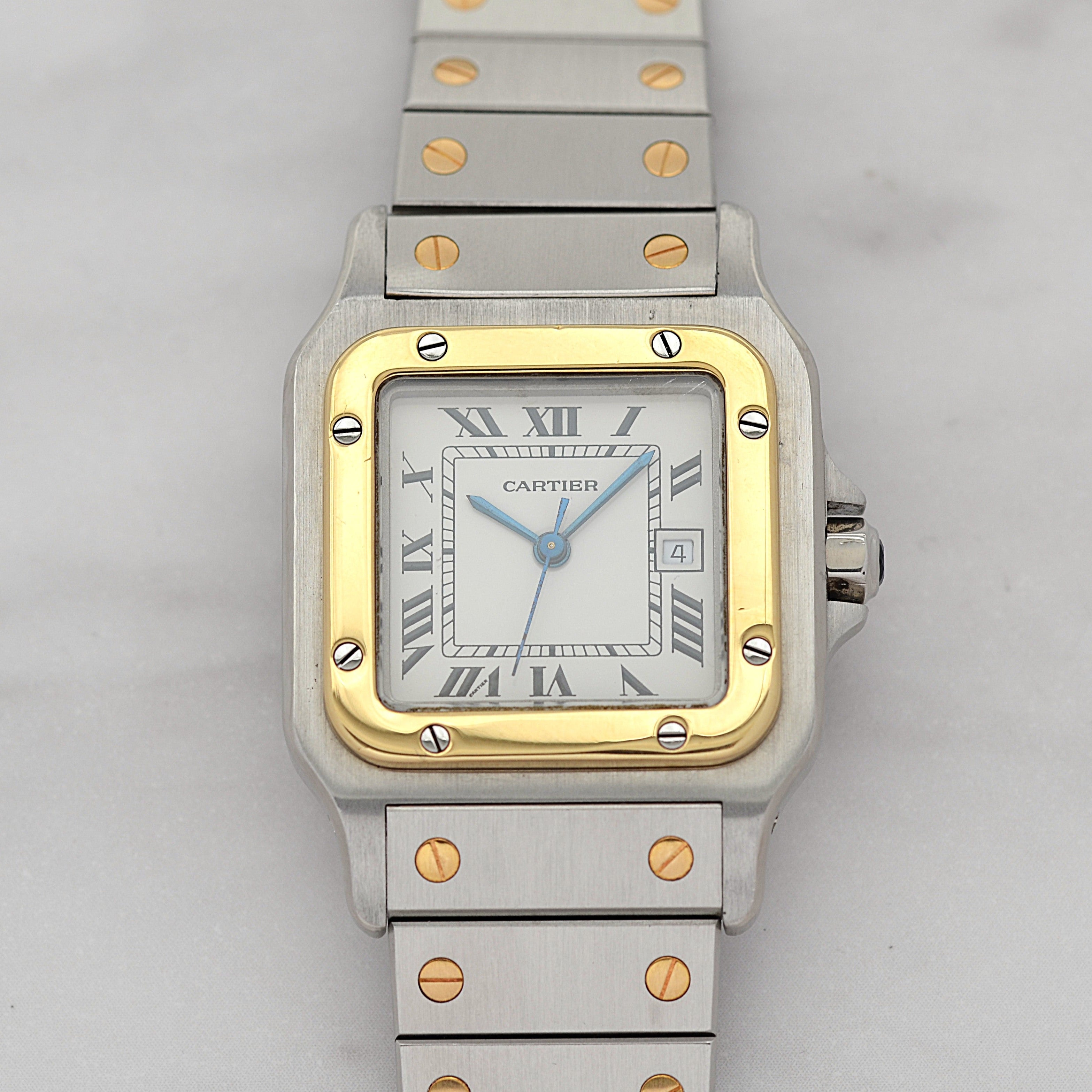 [Cartier] Cartier Santos Carree LM 18KYG x SS Single Buckle