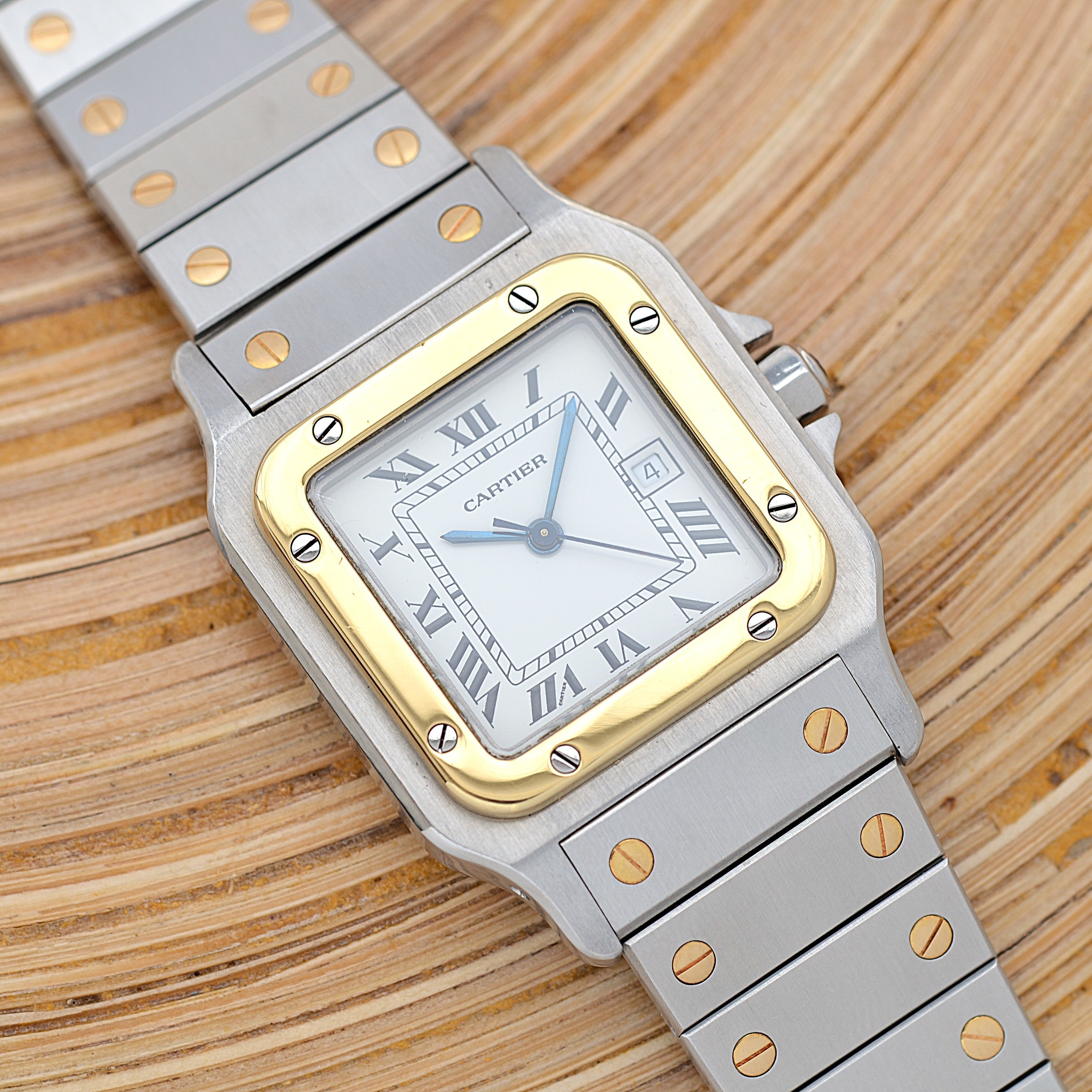 [Cartier] Cartier Santos Carree LM 18KYG x SS Single Buckle