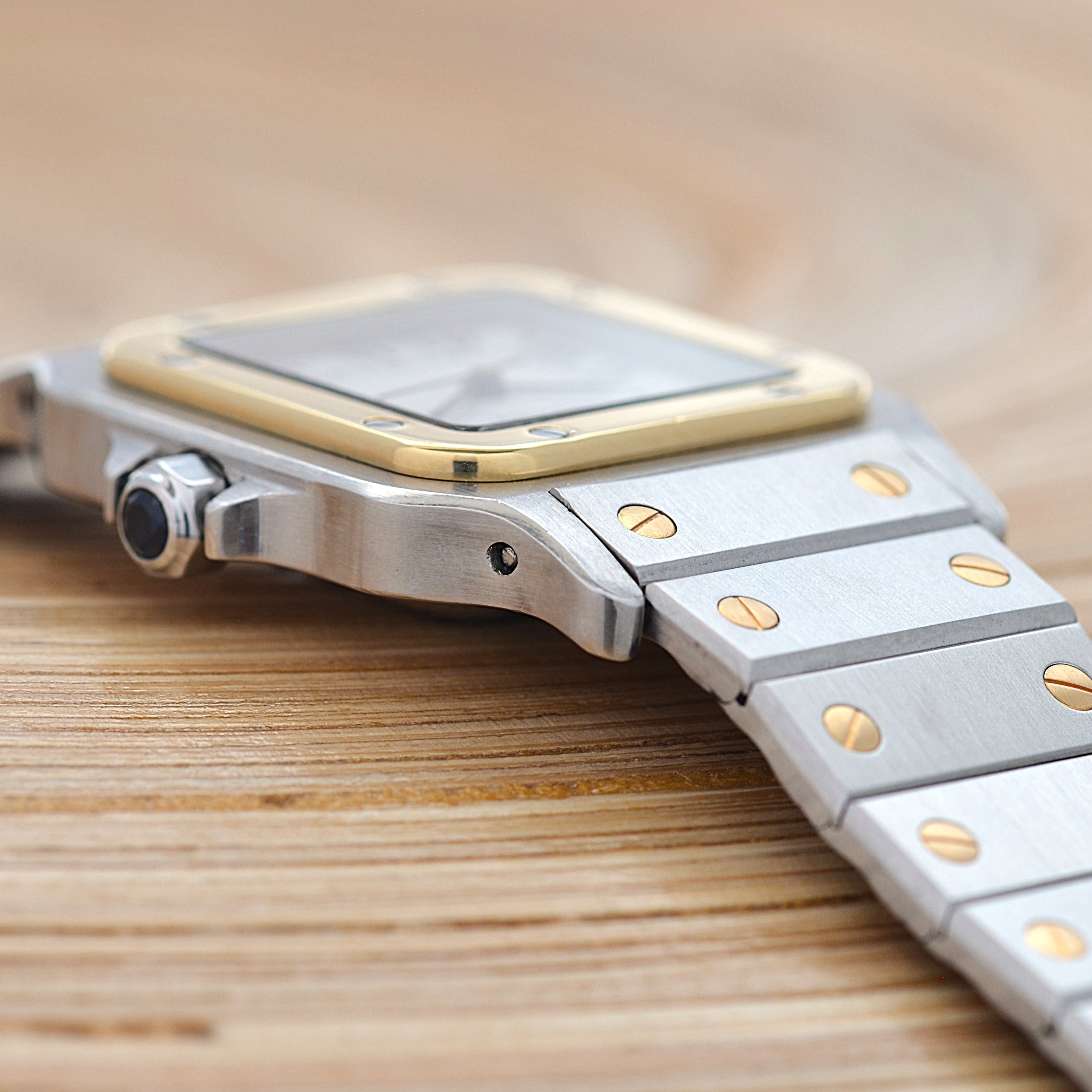 [Cartier] Cartier Santos Carree LM 18KYG x SS Single Buckle