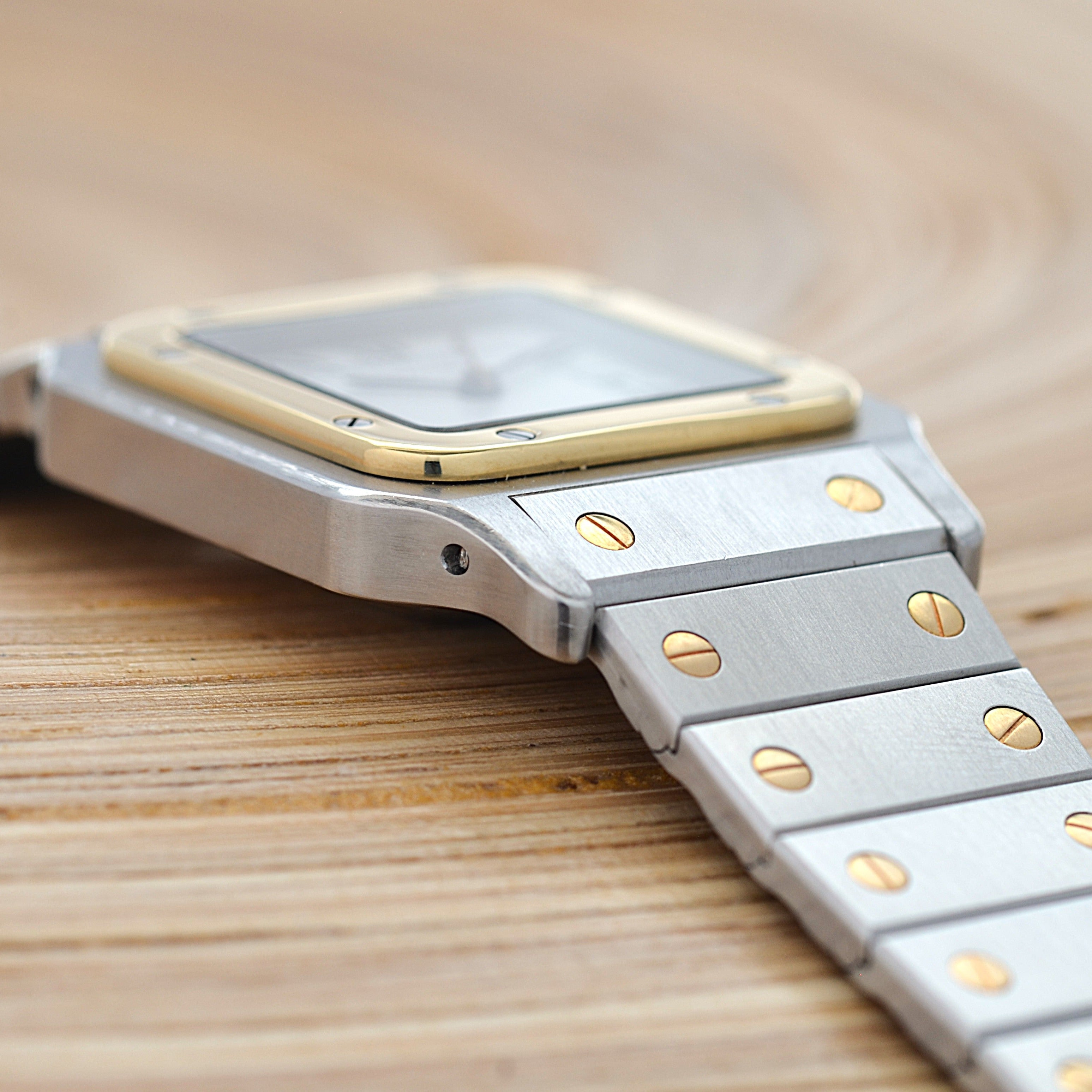 [Cartier] Cartier Santos Carree LM 18KYG x SS Single Buckle