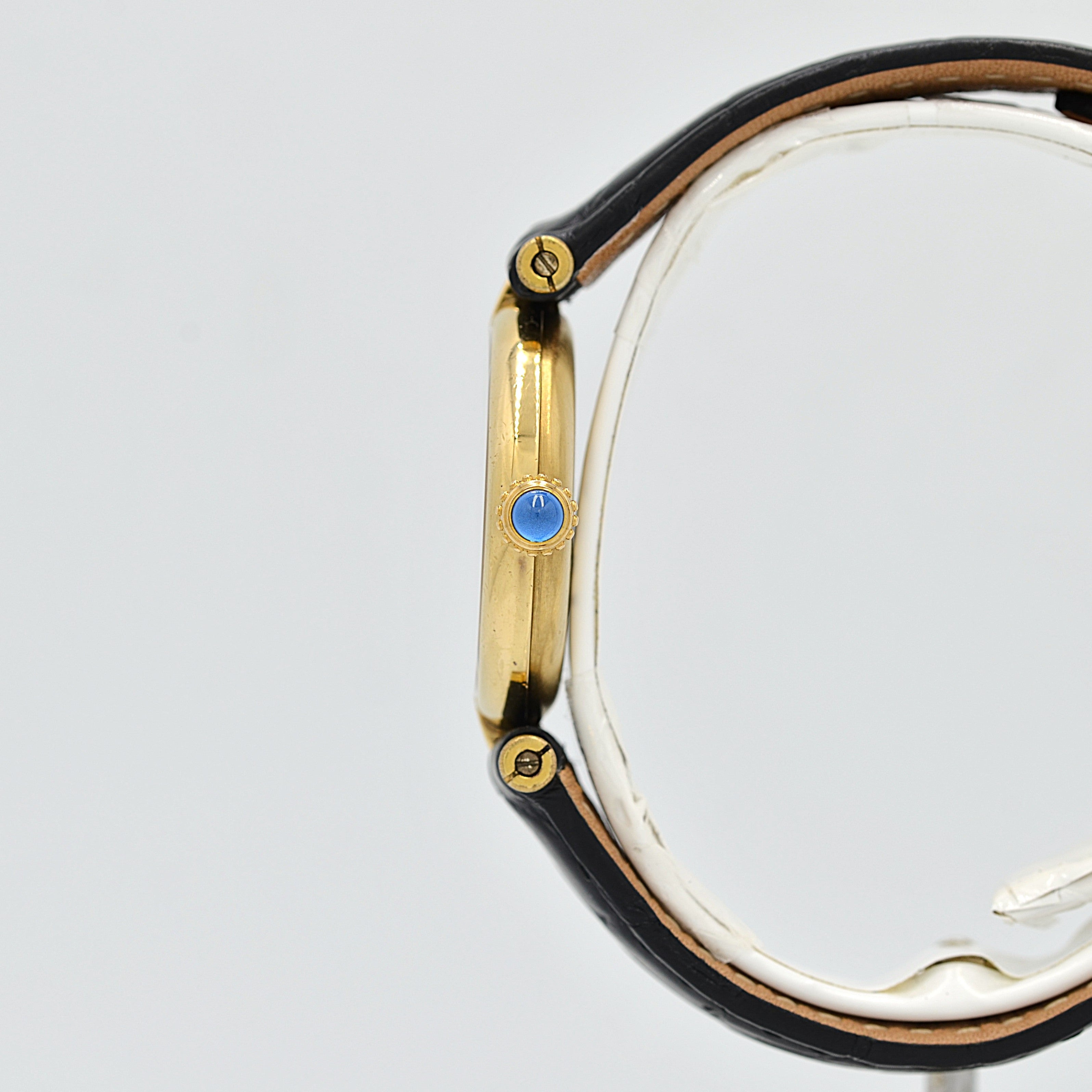 【Cartier】カルティエ マストヴァンドームSM アイボリーローマ SWISS MADE 表記 純正尾錠付き